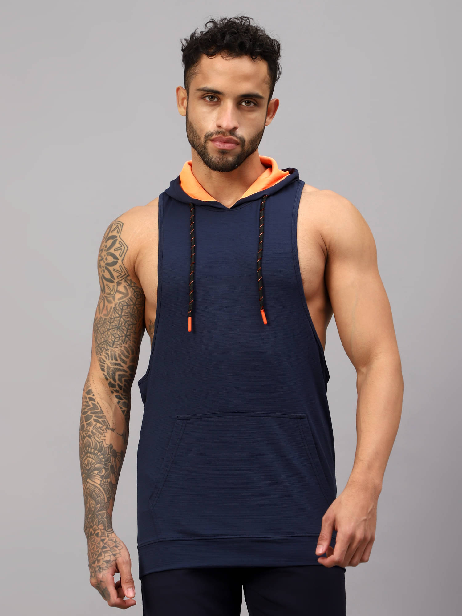 Vector X Navy Polyester Slim Fit Men's Tanks ( Pack of 1 ) Vector X Navy Polyester Slim Fit Men's Tanks ( Pack of 1 )
