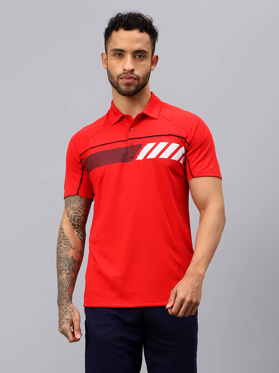 Vector X Red Polyester Regular Fit Men's Sports Polo T-Shirt ( Pack of 1 ) Vector X Red Polyester Regular Fit Men's Sports Polo T-Shirt ( Pack of 1 )
