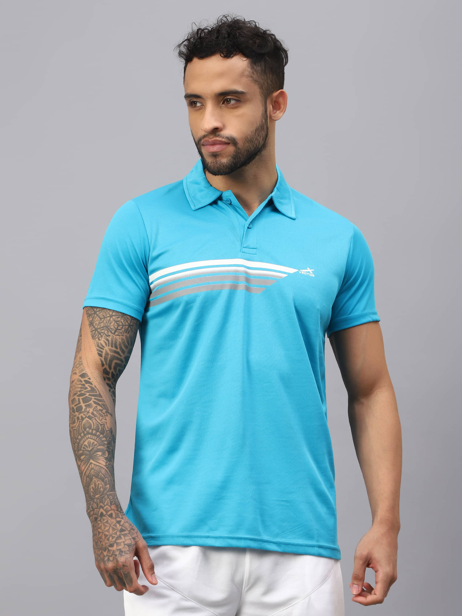 Vector X Turquoise Polyester Regular Fit Men's Sports Polo T-Shirt ( Pack of 1 ) Vector X Turquoise Polyester Regular Fit Men's Sports Polo T-Shirt ( Pack of 1 )
