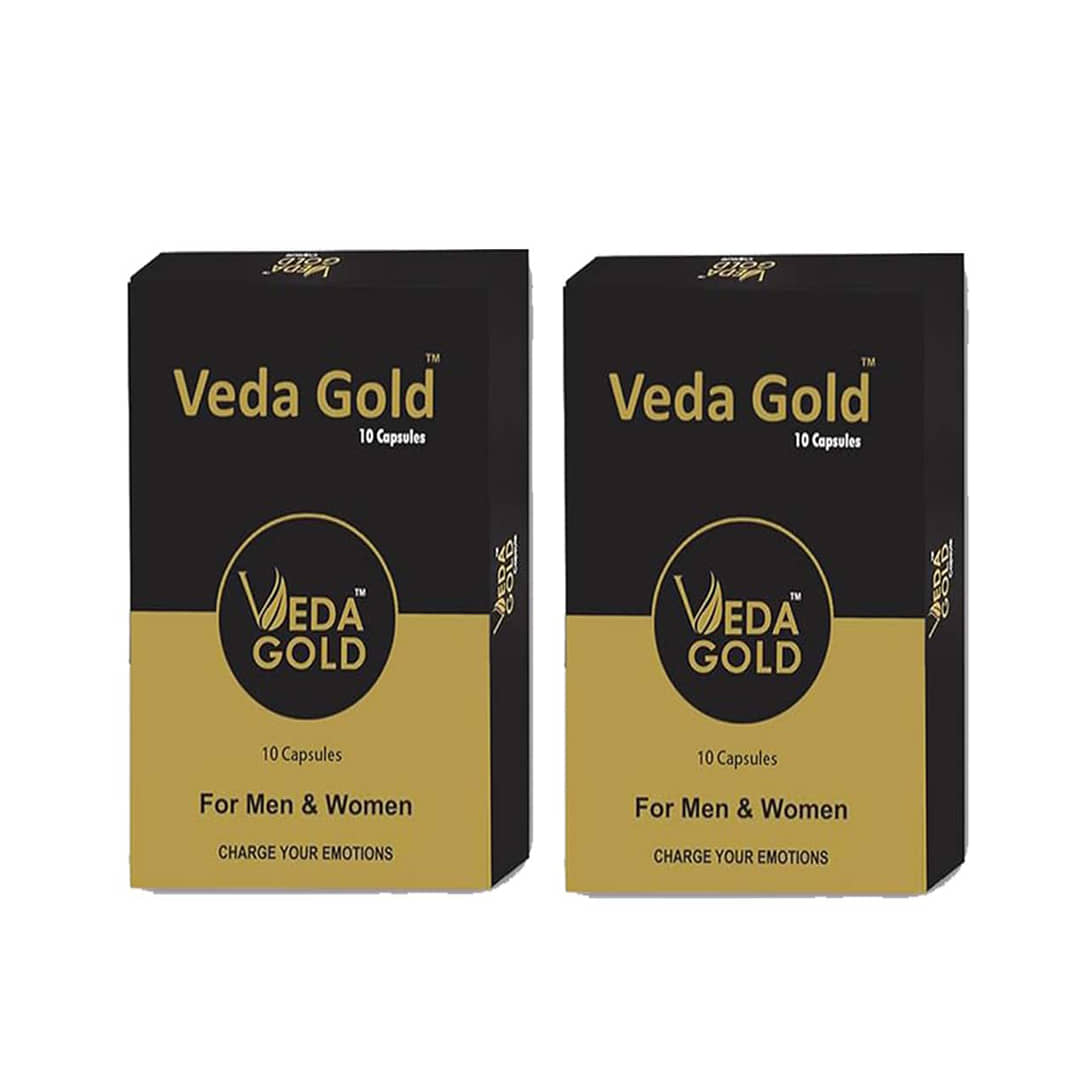 Veda Gold Capsules | 2x Stamina & Strength | Ayurvedic Supplements For Men & Women For Strength, Power, Energy & Stamina | Increases Vitality, Vigor & Counters Weakness, 20 Capsules