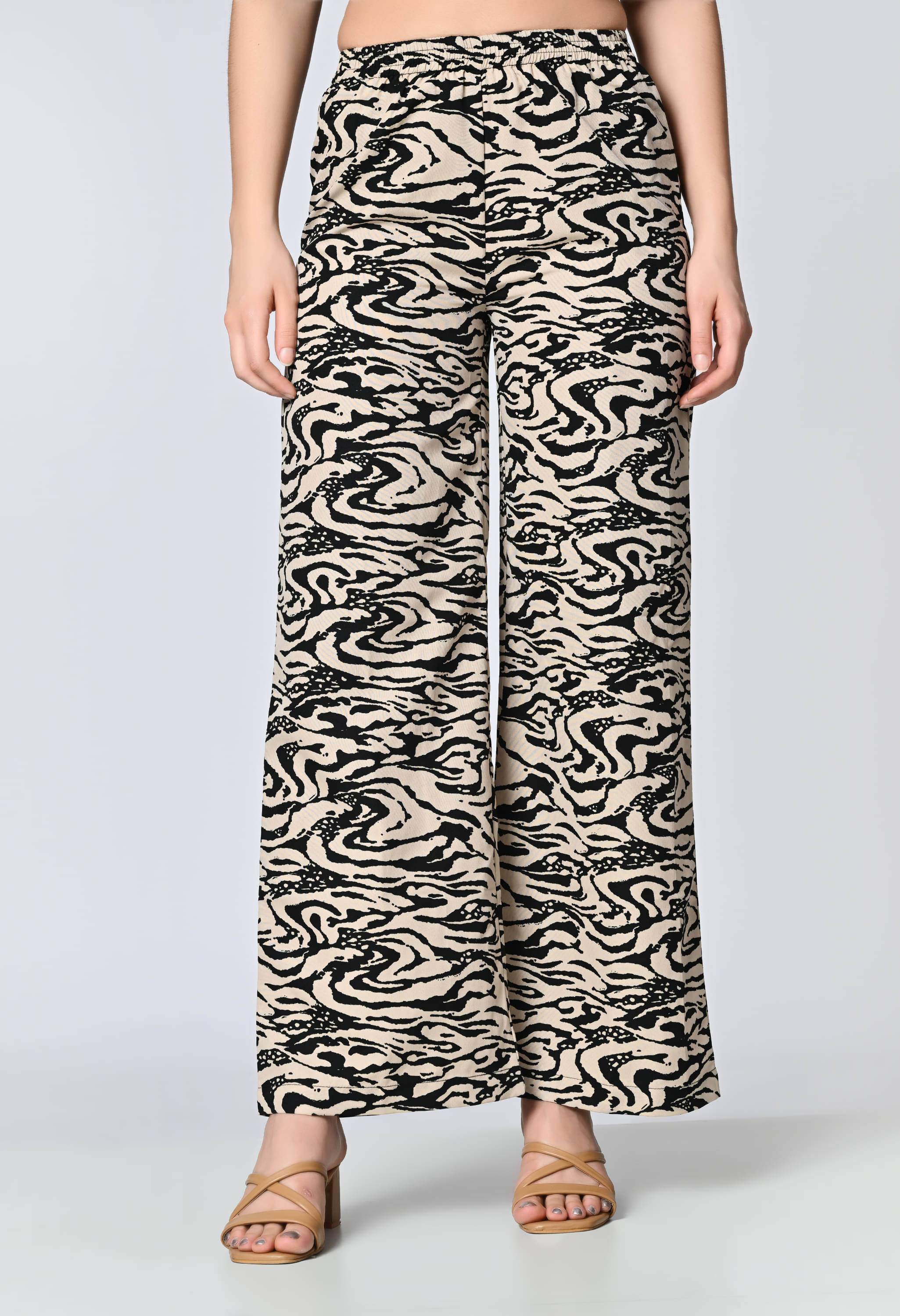 ALL WAYS YOU Multi Color Crepe Straight Women's Palazzos ( Pack of 1 ) ALL WAYS YOU Multi Color Crepe Straight Women's Palazzos ( Pack of 1 )