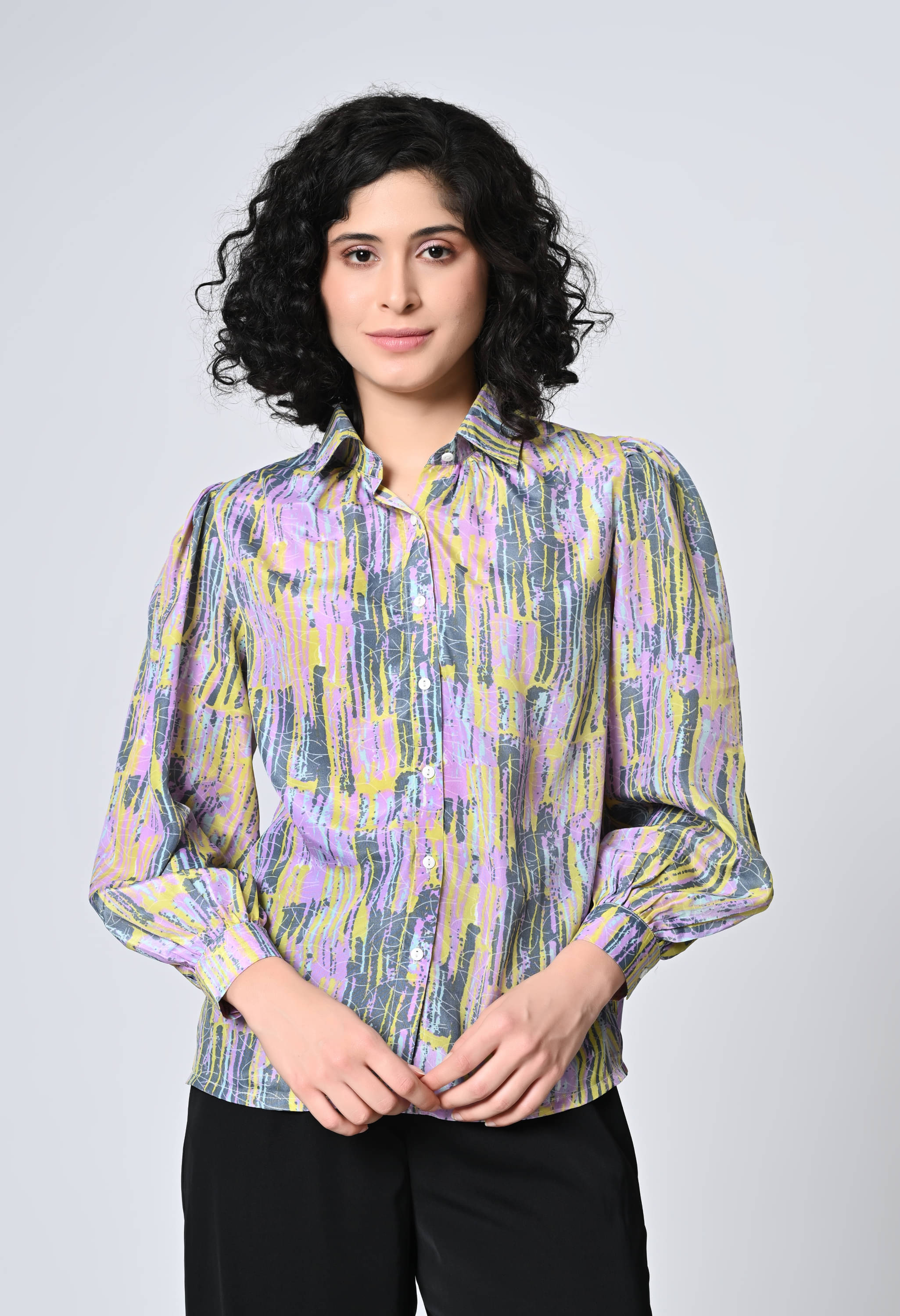 ALL WAYS YOU Women Printed Crepe Shirt ( Multicolor ) ALL WAYS YOU Women Printed Crepe Shirt ( Multicolor )