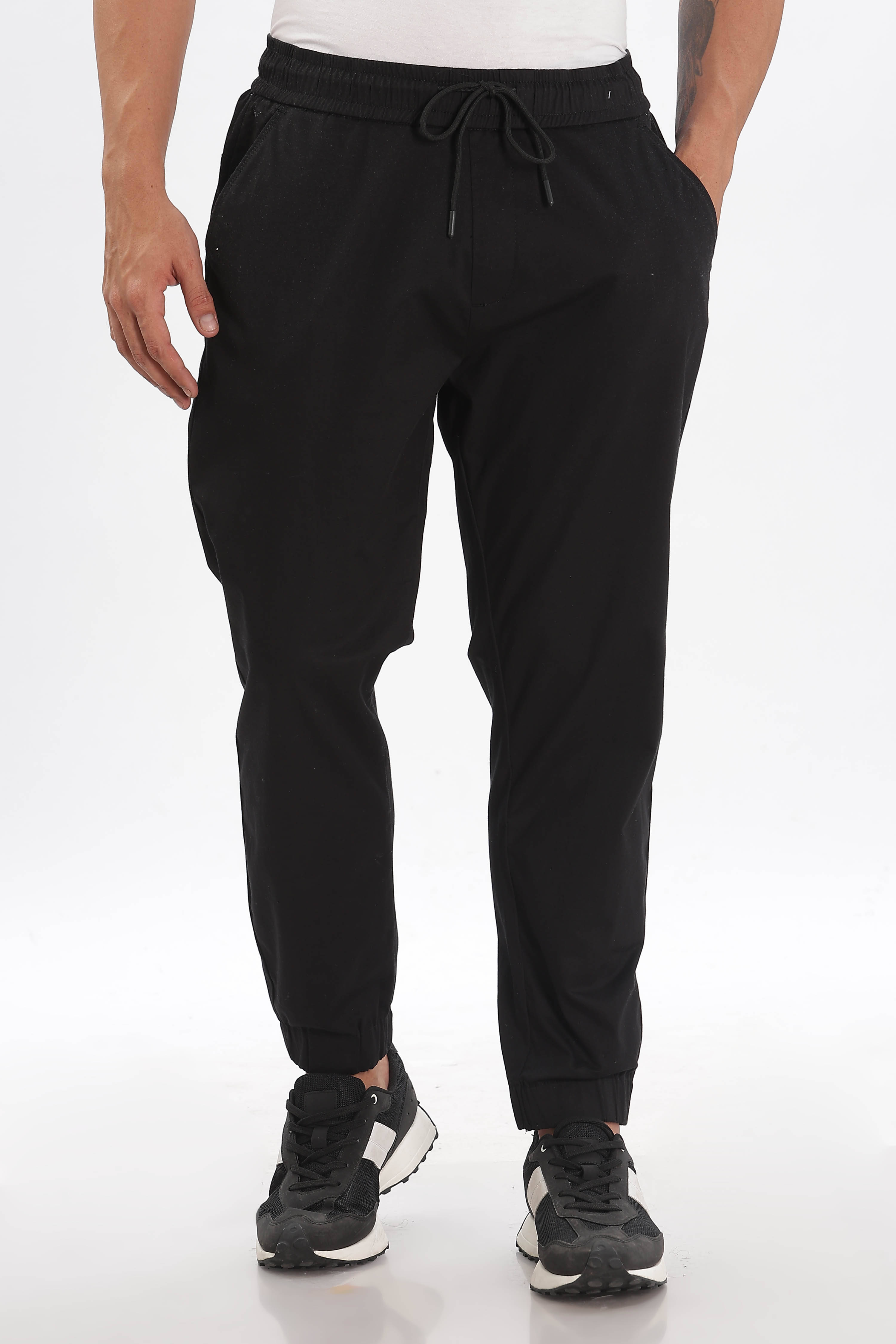     			COLOR HUNT Regular Flat Men's Joggers - Black ( Pack of 1 )