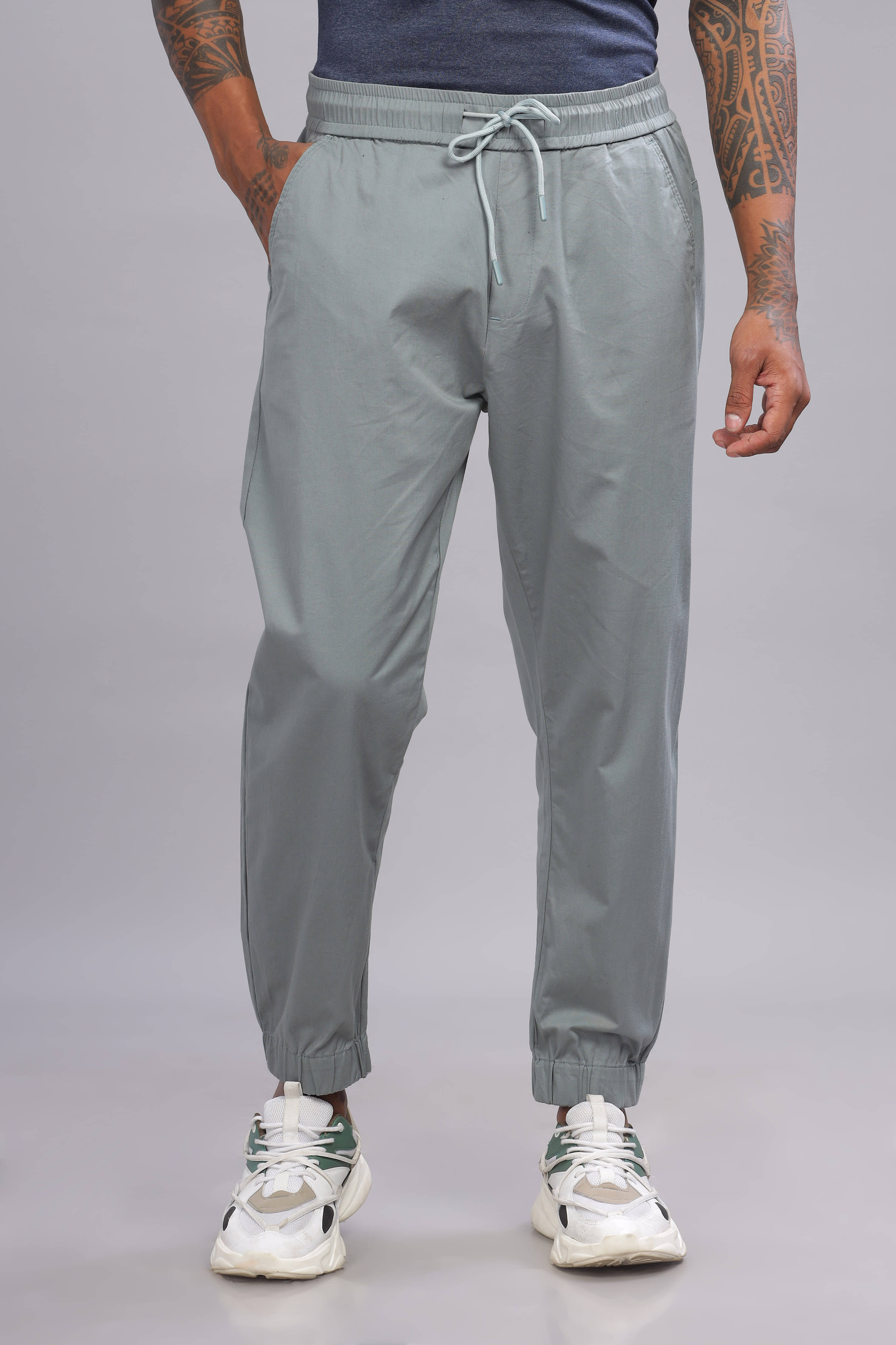     			COLOR HUNT Regular Flat Men's Joggers - Grey ( Pack of 1 )