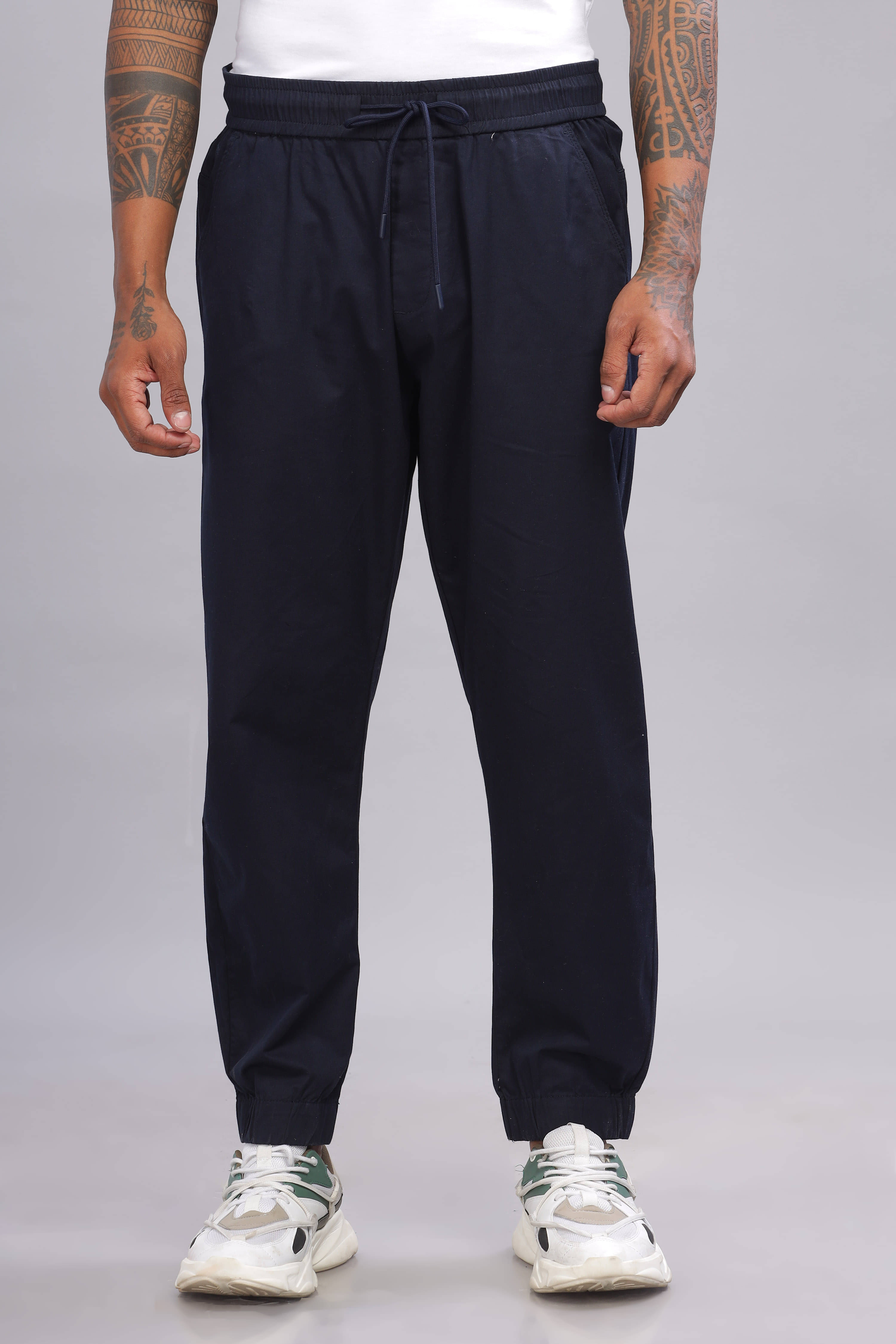     			COLOR HUNT Regular Flat Men's Joggers - Navy Blue ( Pack of 1 )
