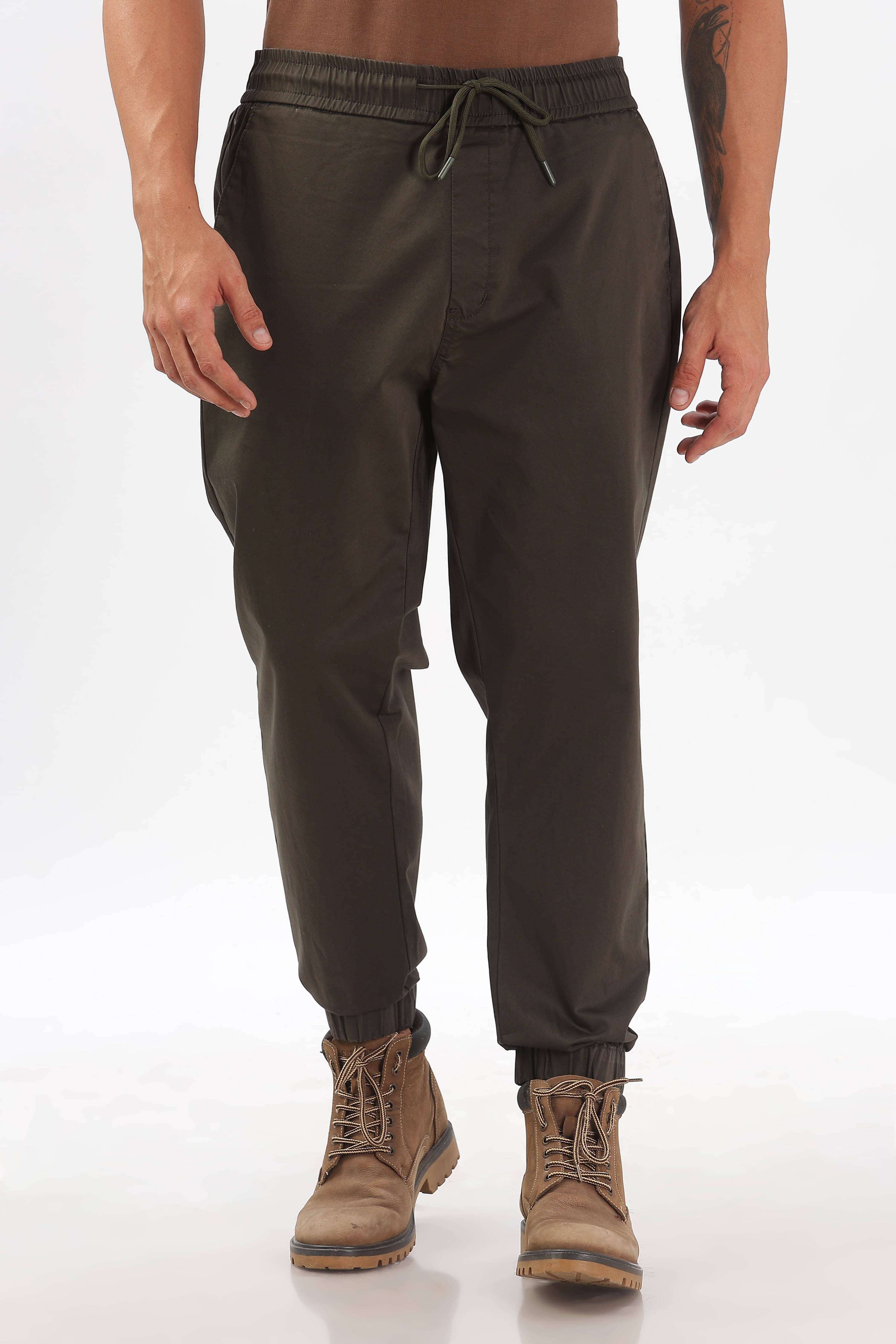     			COLOR HUNT Regular Flat Men's Joggers - Brown ( Pack of 1 )