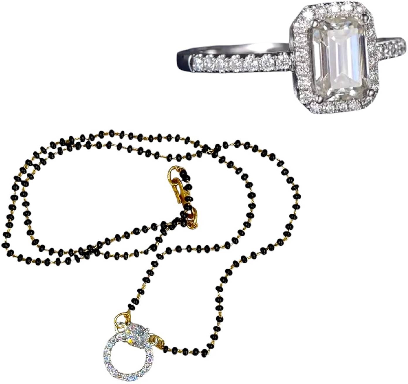     			Charms White Alloy Necklace Set ( Pack of 2 )