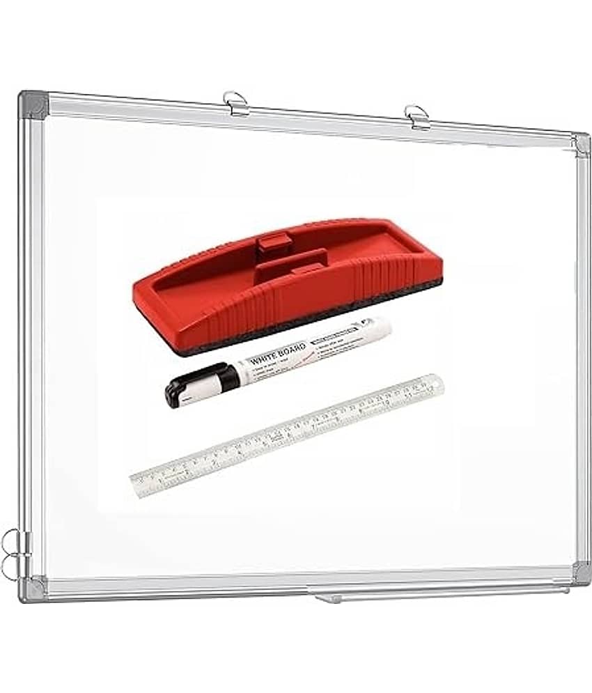 FREEDY Non Magnetic 1 X1.5 Feet Double Sided White Board and Chalk Board Front Side Whiteboard Marker Surface and Back Side Chalkboard Surface Combo DMS - Stationery | Buy online on ZillyBuy
