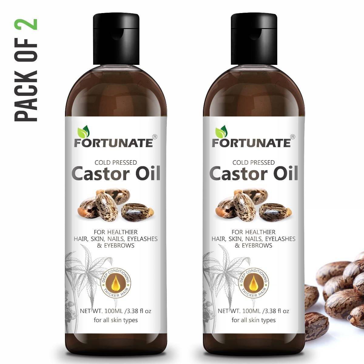 Fortunate Anti Hair Fall Castor Oil 200 ml ( Pack of 2 ) Fortunate Anti Hair Fall Castor Oil 200 ml ( Pack of 2 )