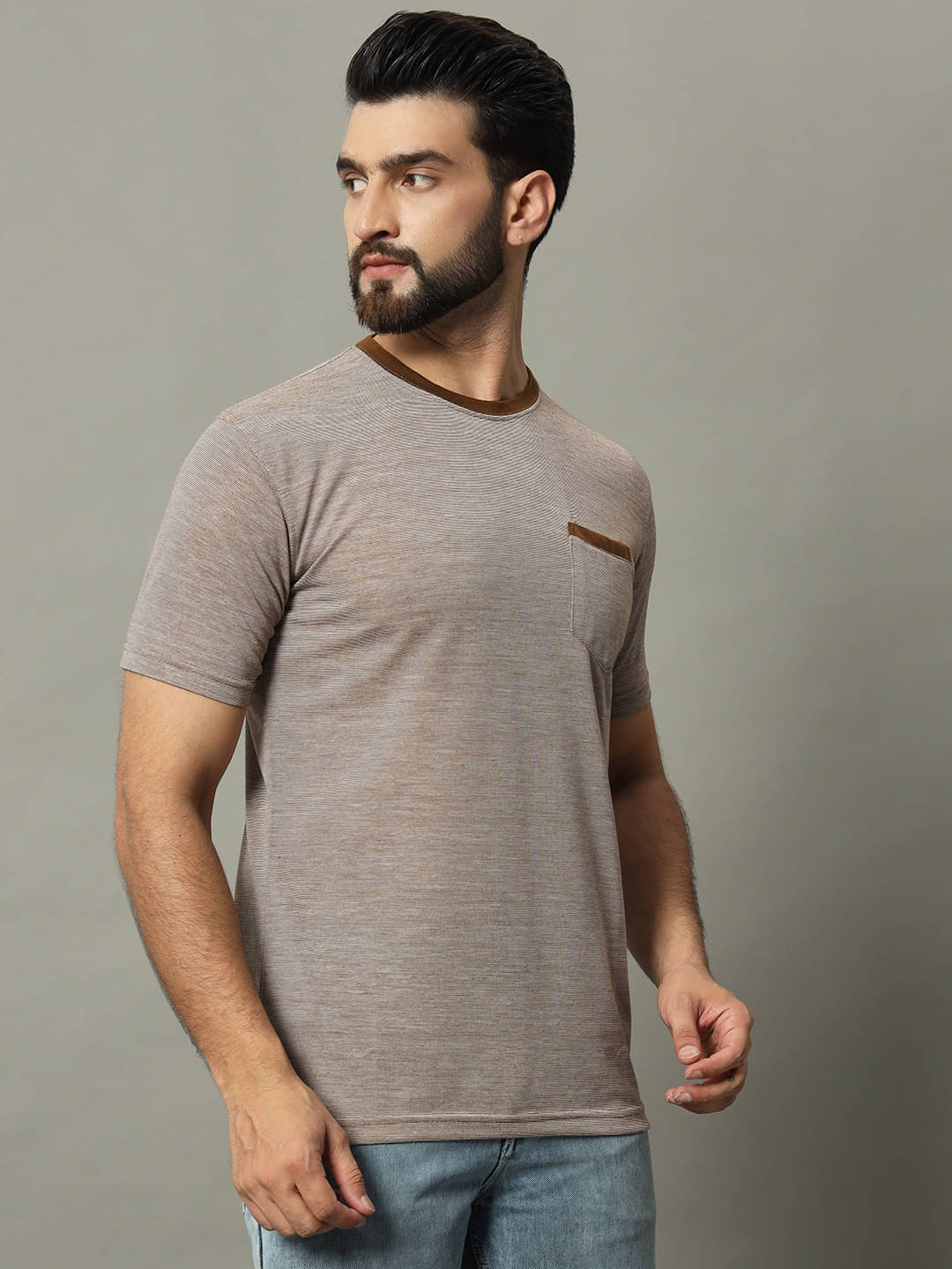 GET GOLF Pack of 1 Cotton Blend Regular Fit Men's T-Shirt ( Brown ) GET GOLF Pack of 1 Cotton Blend Regular Fit Men's T-Shirt ( Brown )