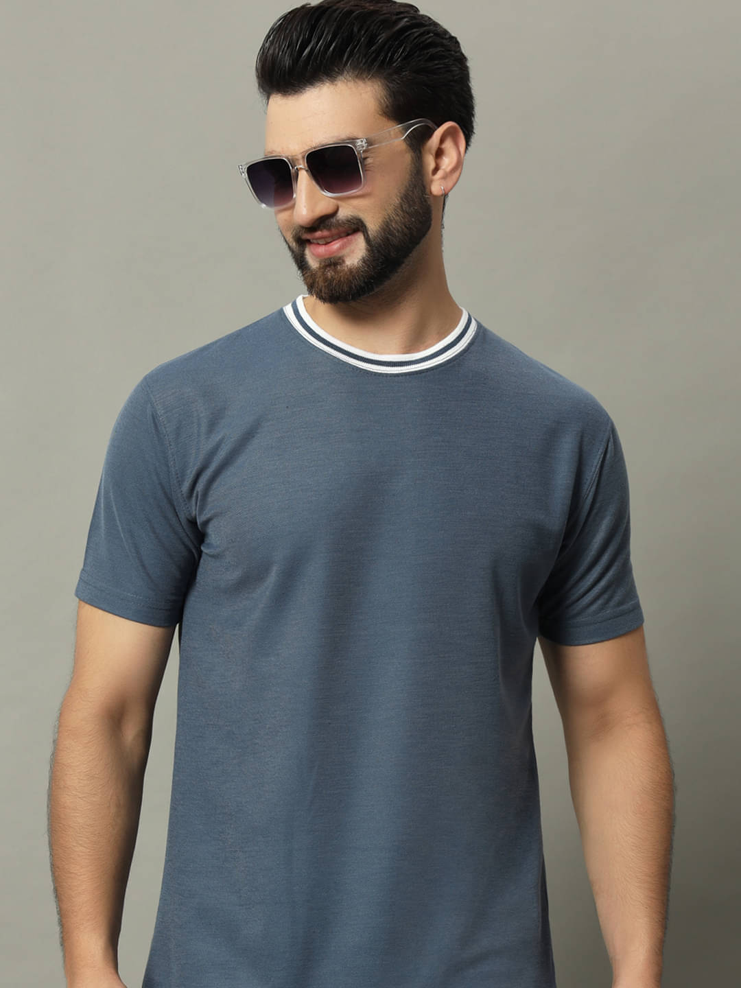     			GET GOLF Pack of 1 Cotton Blend Regular Fit Men's T-Shirt ( Grey )