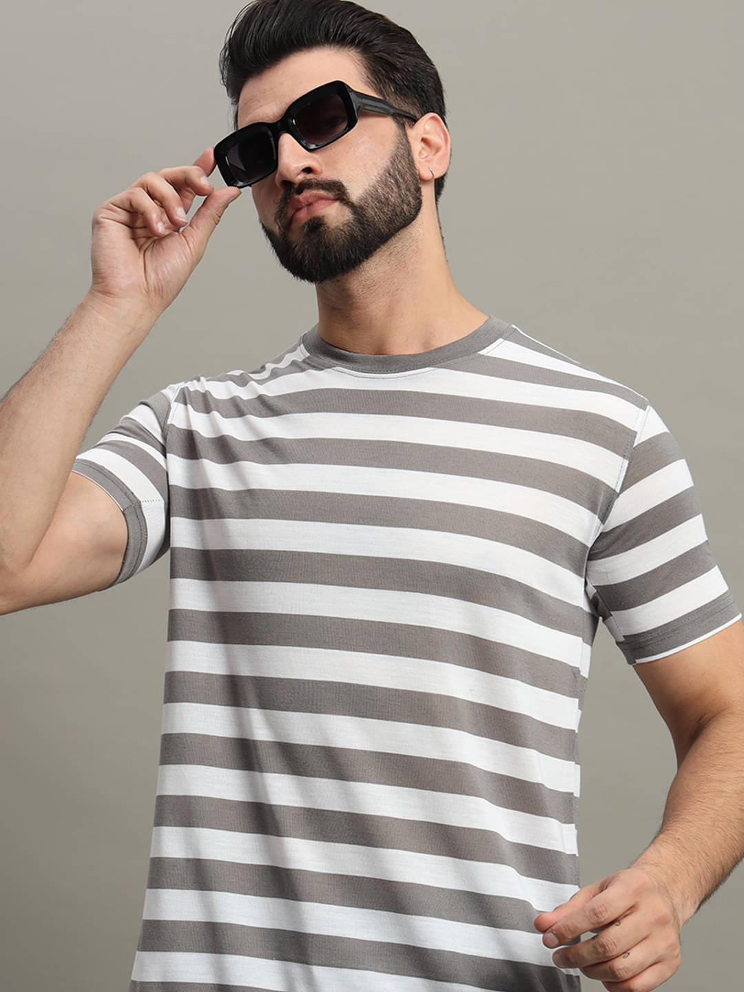     			GET GOLF Pack of 1 Cotton Blend Regular Fit Men's T-Shirt ( Grey )