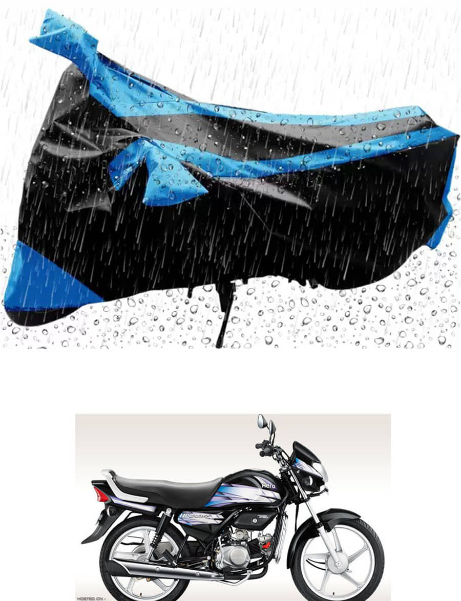 JVG Bike Body Cover for Hero HF Deluxe Eco ( Pack of 1 ) , Blue