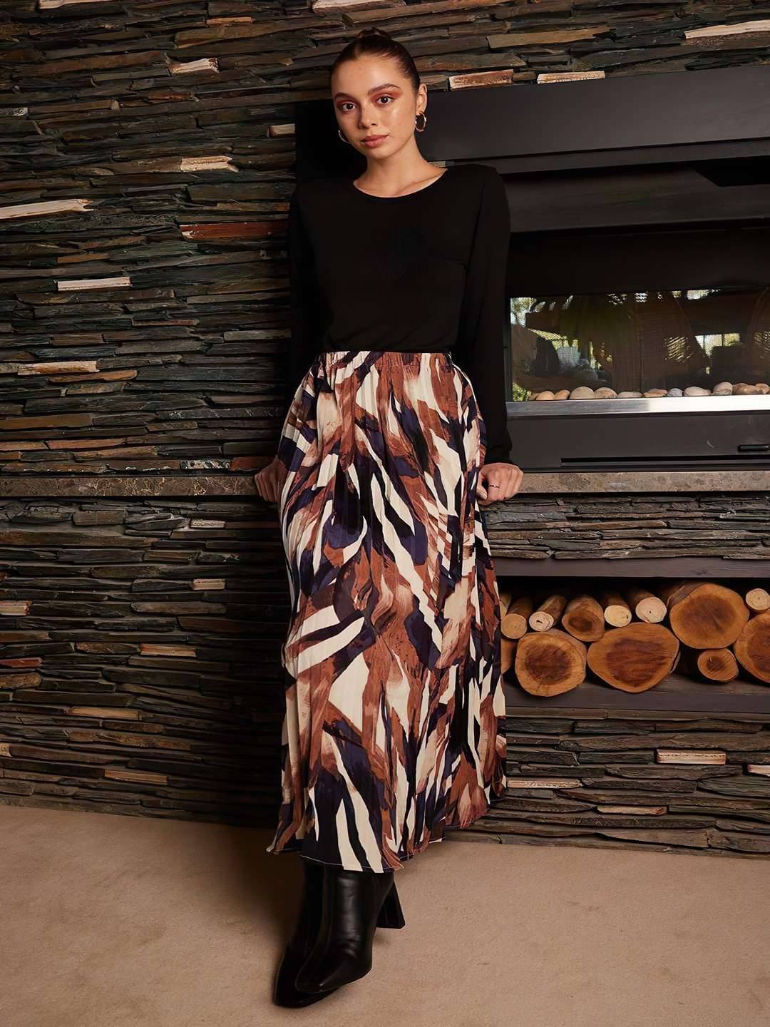 OTABU Purple Polyester Women's A-Line Skirt ( Pack of 1 ) OTABU Purple Polyester Women's A-Line Skirt ( Pack of 1 )