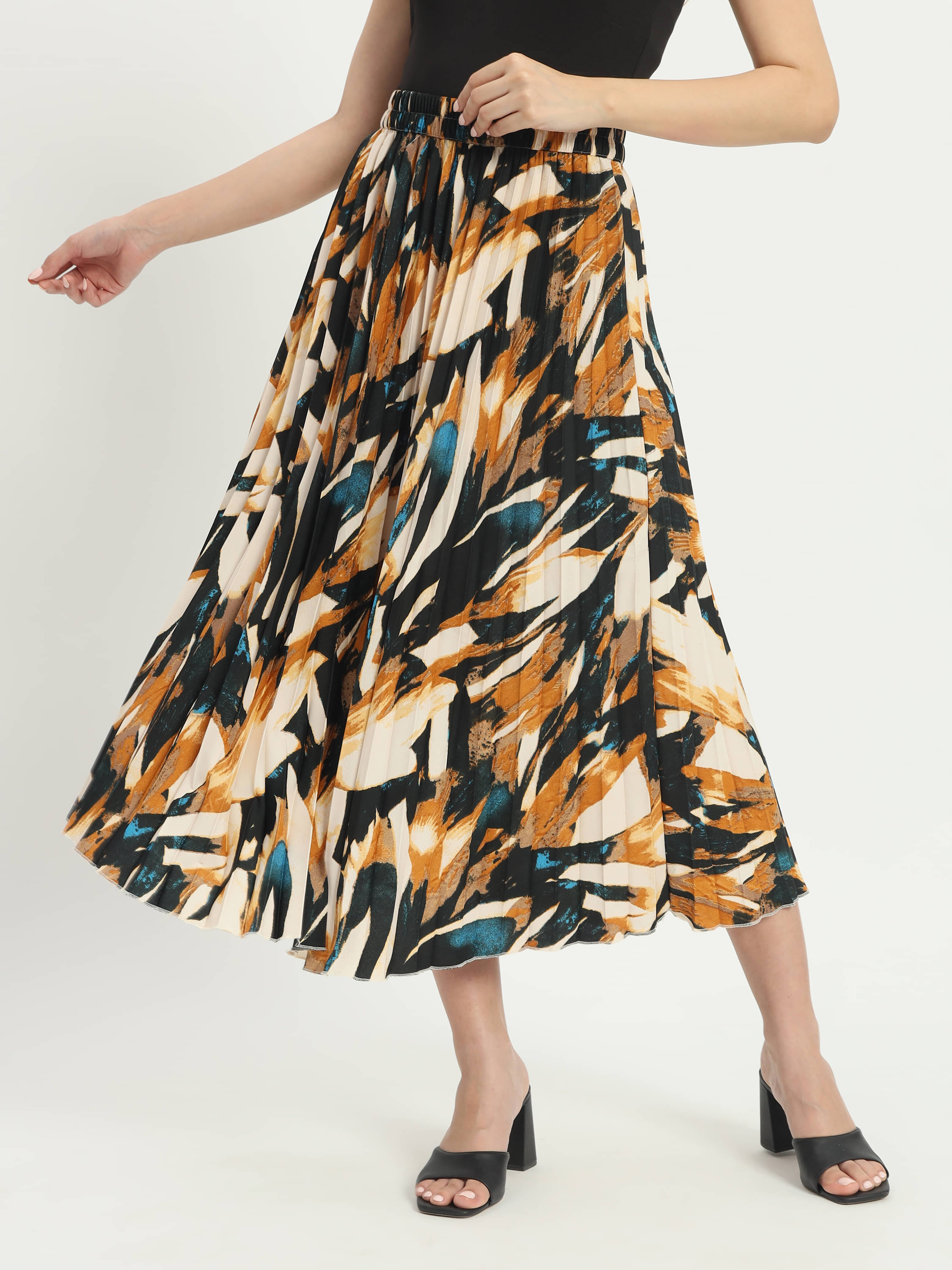 OTABU Yellow Polyester Women's A-Line Skirt ( Pack of 1 ) OTABU Yellow Polyester Women's A-Line Skirt ( Pack of 1 )