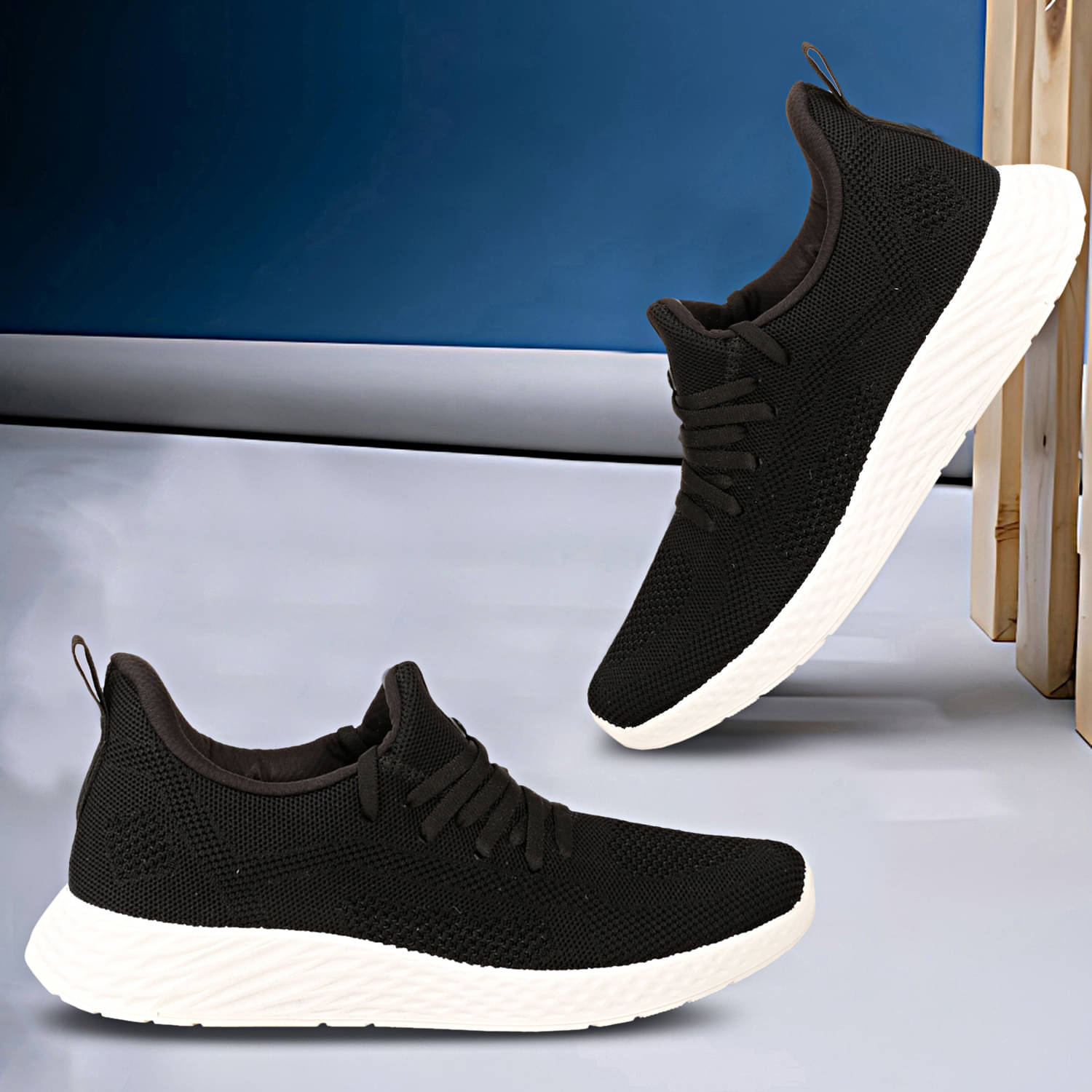 OZZOH Black Men's Sports Running Shoes OZZOH Black Men's Sports Running Shoes