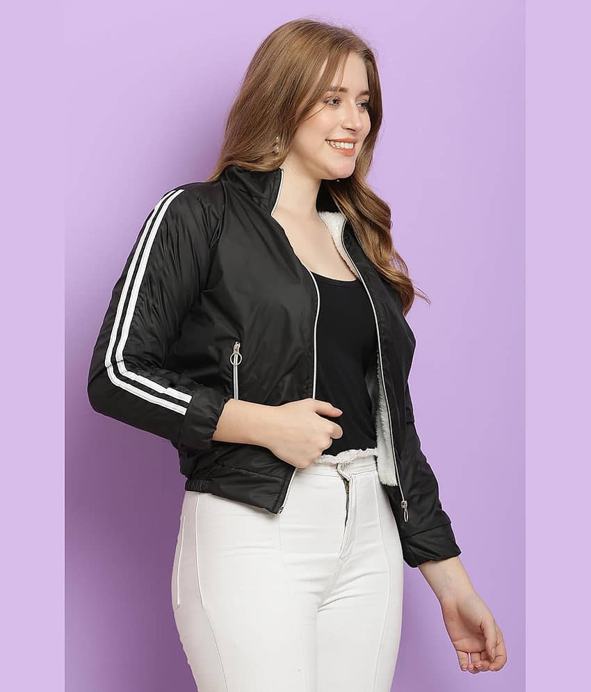 PLUS PARADISE - Polyester Blend Black Jackets - Jackets & Coats | Buy online on ZillyBuy