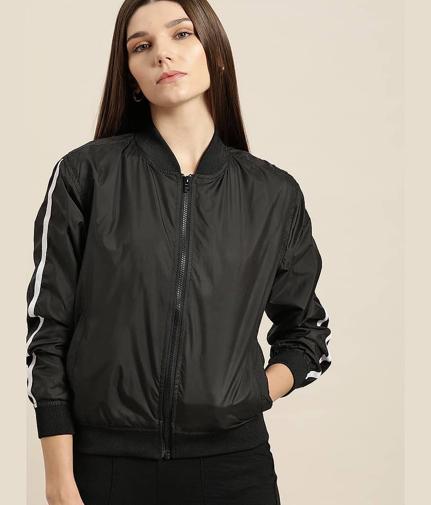 PLUS PARADISE - Polyester Blend Black Jackets - Jackets & Coats | Buy online on ZillyBuy