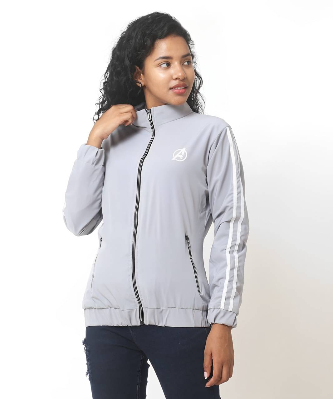     			PLUS PARADISE - Polyester Blend Grey Jackets