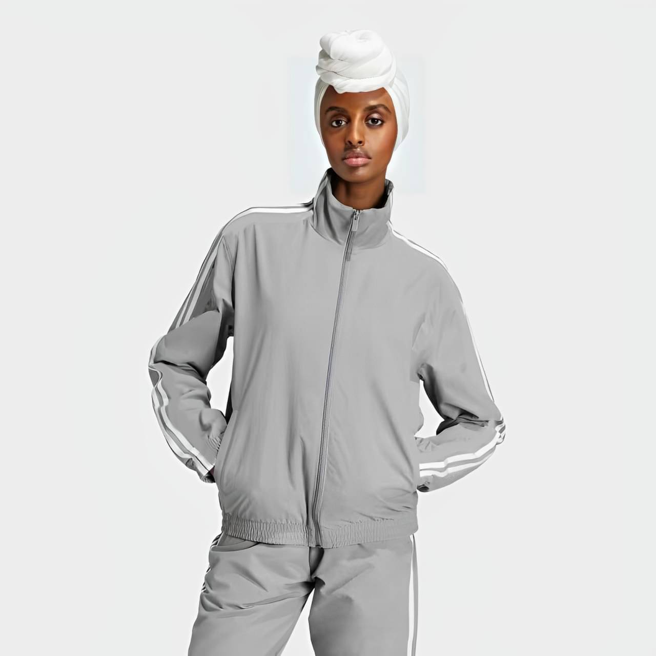     			PLUS PARADISE - Polyester Blend Grey Jackets