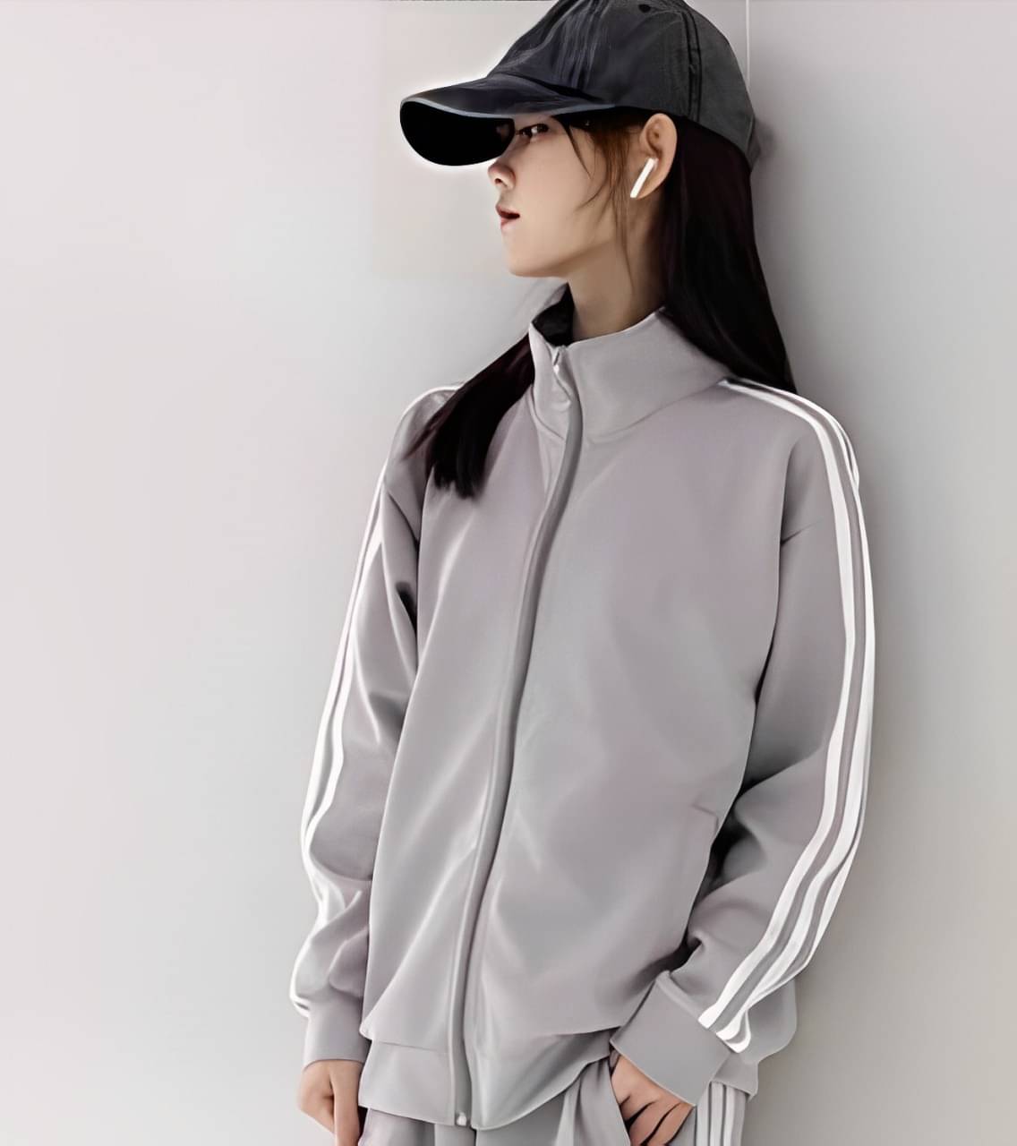     			PLUS PARADISE - Polyester Blend Grey Jackets