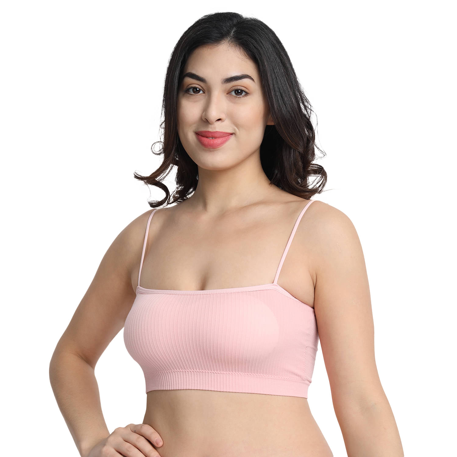 3Mads Cotton Blend Heavily Padded Women's Cami bra ( Pink ) GBra009_LPK 3Mads Cotton Blend Heavily Padded Women's Cami bra ( Pink ) GBra009_LPK