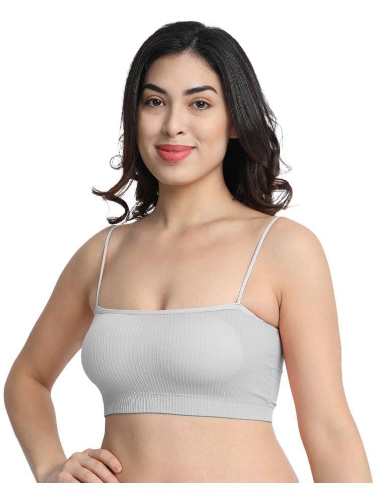 3Mads Cotton Blend Heavily Padded Women's Cami bra ( Grey Melange ) GBra009_GR 3Mads Cotton Blend Heavily Padded Women's Cami bra ( Grey Melange ) GBra009_GR