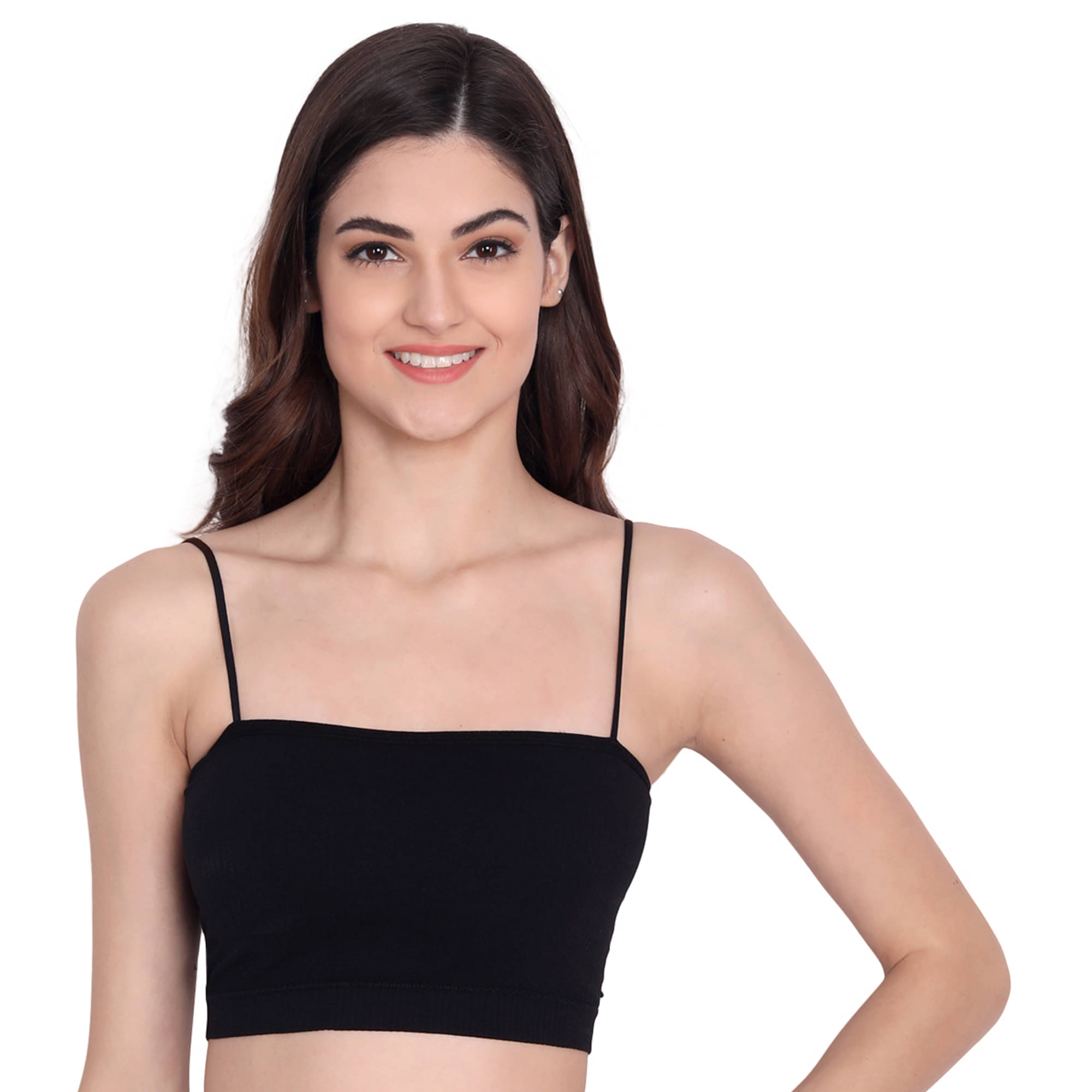 3Mads Cotton Blend Heavily Padded Women's Cami bra ( Black ) GBra009_BK 3Mads Cotton Blend Heavily Padded Women's Cami bra ( Black ) GBra009_BK