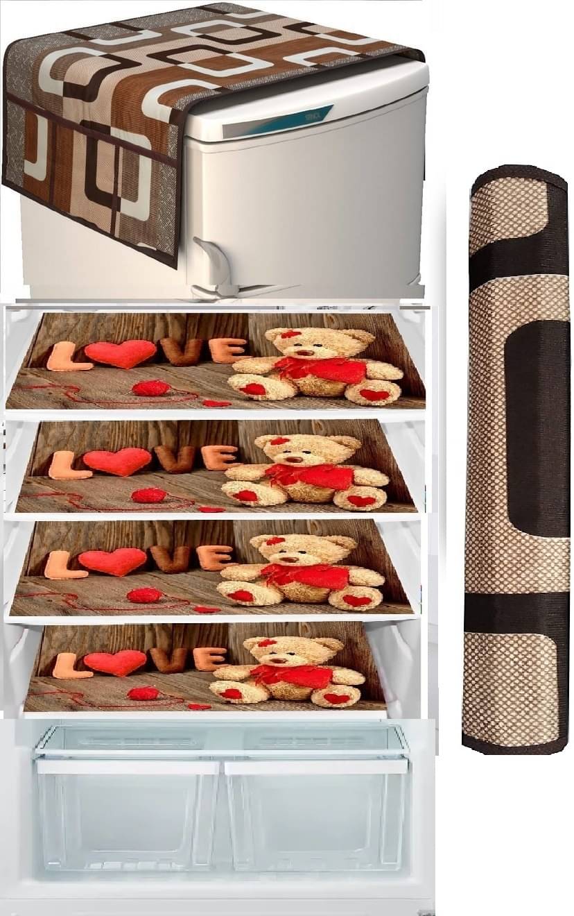 Revexo PVC Abstract Fridge Mat & Cover ( 40 32 ) Pack of 6 - Multicolor Revexo PVC Abstract Fridge Mat & Cover ( 40 32 ) Pack of 6 - Multicolor