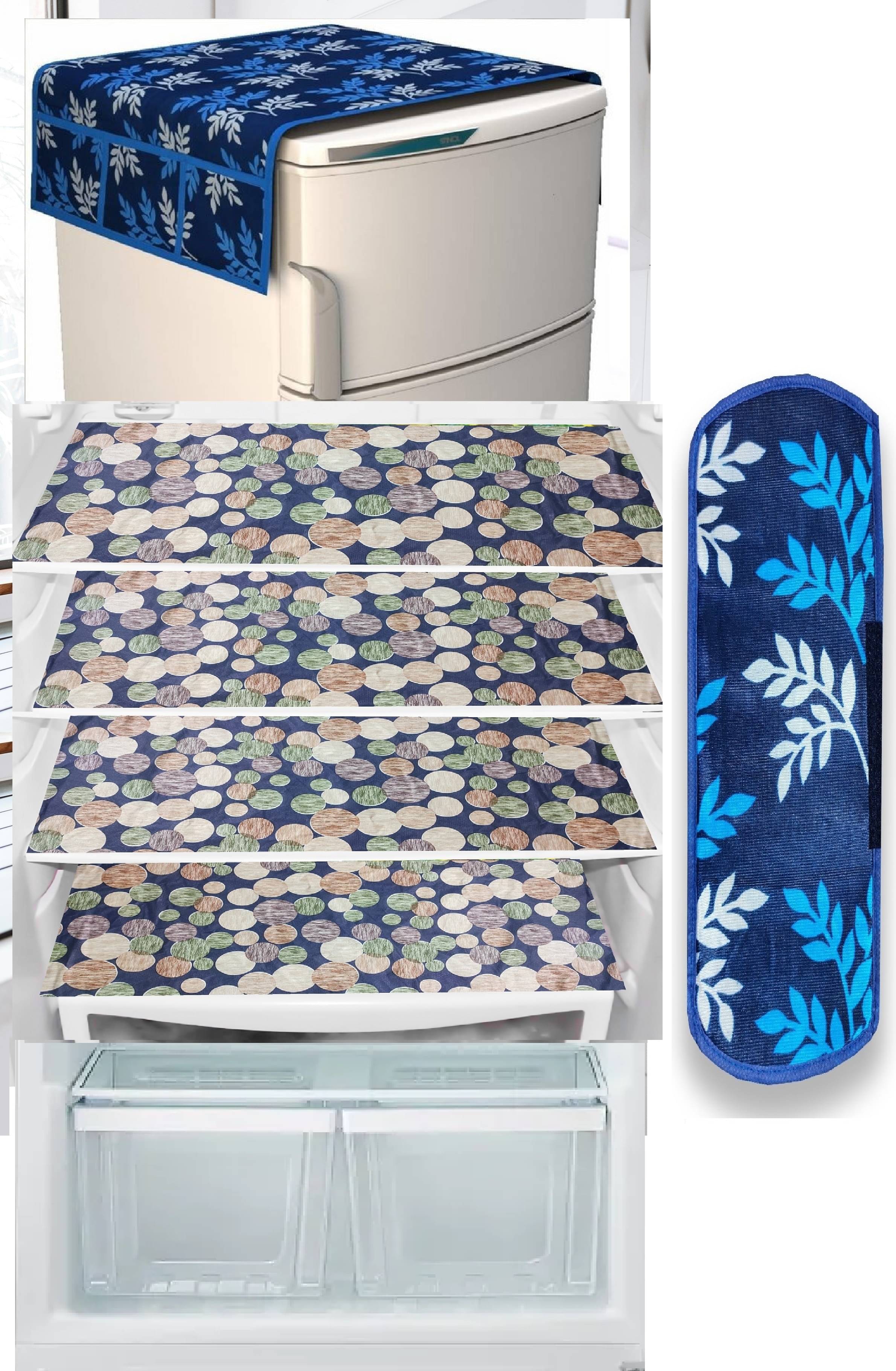     			Revexo PVC Nature Fridge Mat & Cover ( 40 32 ) Pack of 6 - Multicolor