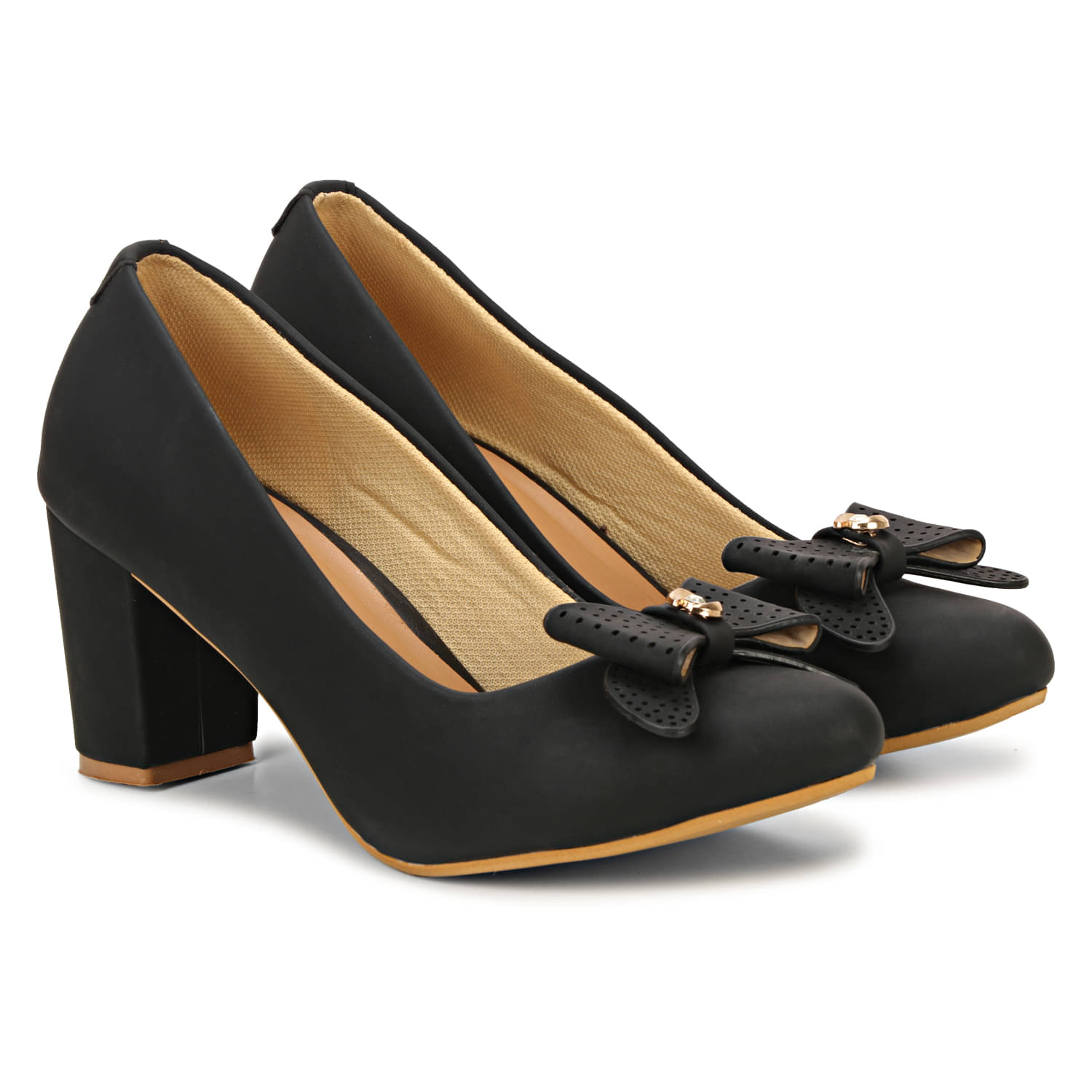     			Saheb Black Women's Pumps Heels
