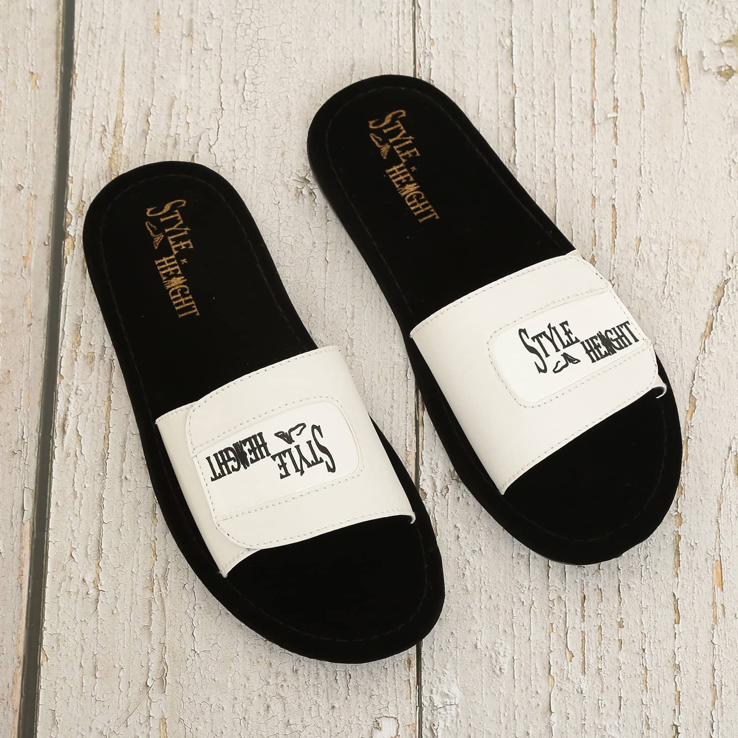 Style Height White Men's Slide Flip Flop