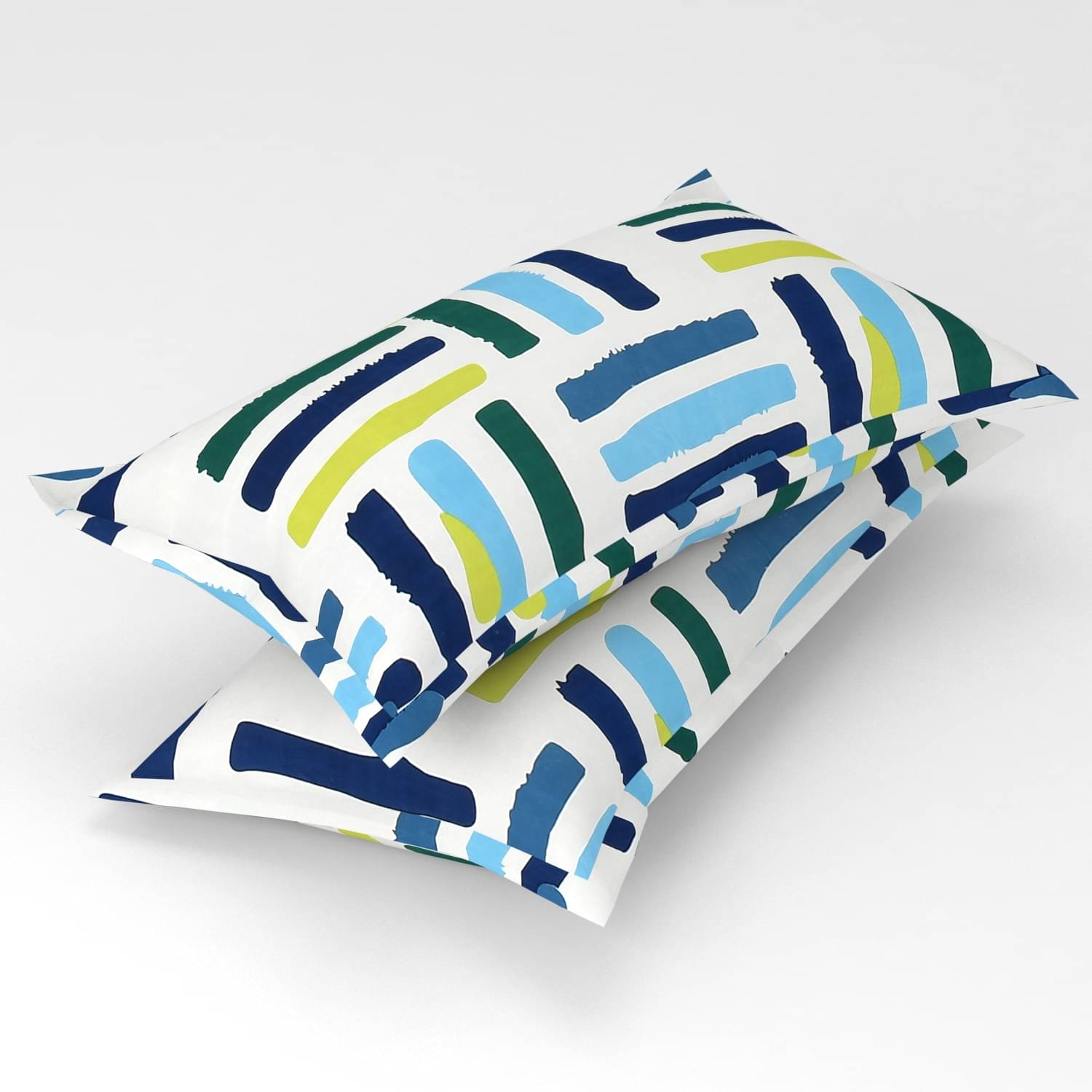 gharsaaz - Pack of 2 Poly Cotton Abstract Printed Standard Size Pillow Cover ( 68.58 cm(27) x 43.18 cm(17) ) - Multi-Colour gharsaaz - Pack of 2 Poly Cotton Abstract Printed Standard Size Pillow Cover ( 68.58 cm(27) x 43.18 cm(17) ) - Multi-Colour