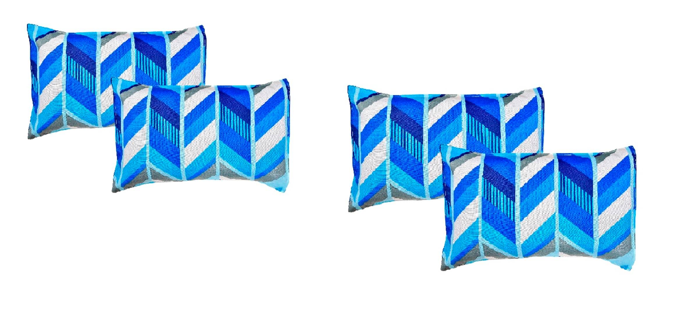 gharsaaz - Pack of 4 Poly Cotton Abstract Printed Standard Size Pillow Cover ( 68.58 cm(27) x 43.18 cm(17) ) - Multi-Colour     			gharsaaz - Pack of 4 Poly Cotton Abstract Printed Standard Size Pillow Cover ( 68.58 cm(27) x 43.18 cm(17) ) - Multi-Colour