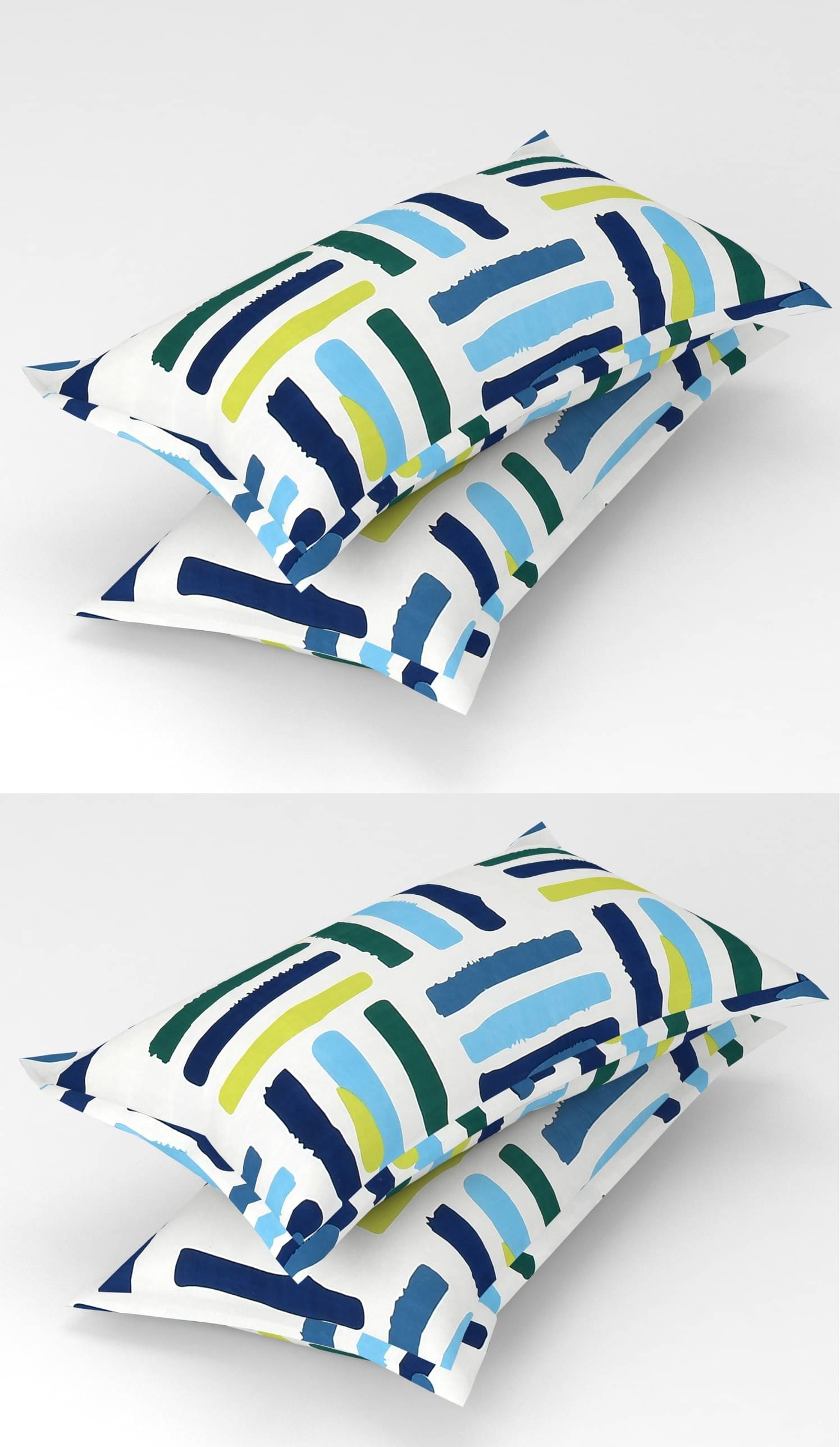 gharsaaz - Pack of 4 Poly Cotton Abstract Printed Standard Size Pillow Cover ( 68.58 cm(27) x 43.18 cm(17) ) - Multi-Colour     			gharsaaz - Pack of 4 Poly Cotton Abstract Printed Standard Size Pillow Cover ( 68.58 cm(27) x 43.18 cm(17) ) - Multi-Colour