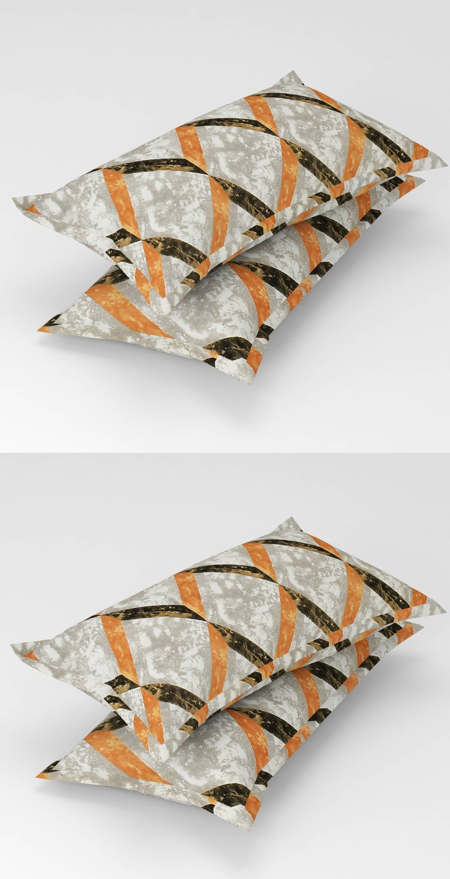 gharsaaz - Pack of 4 Poly Cotton Abstract Printed Standard Size Pillow Cover ( 68.58 cm(27) x 43.18 cm(17) ) - Multi-Colour gharsaaz - Pack of 4 Poly Cotton Abstract Printed Standard Size Pillow Cover ( 68.58 cm(27) x 43.18 cm(17) ) - Multi-Colour