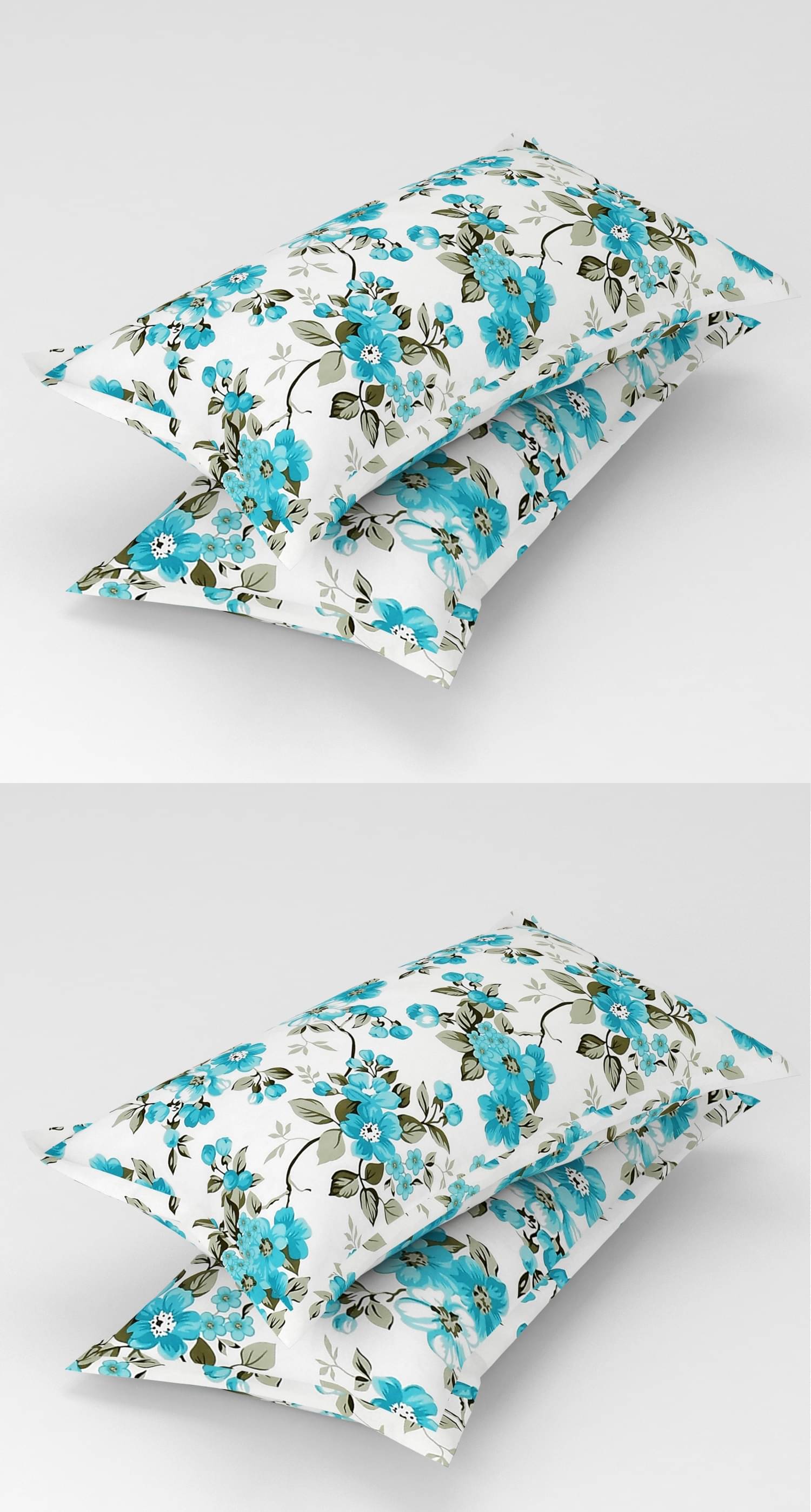 gharsaaz - Pack of 4 Poly Cotton Abstract Printed Standard Size Pillow Cover ( 68.58 cm(27) x 43.18 cm(17) ) - Multi-Colour     			gharsaaz - Pack of 4 Poly Cotton Abstract Printed Standard Size Pillow Cover ( 68.58 cm(27) x 43.18 cm(17) ) - Multi-Colour