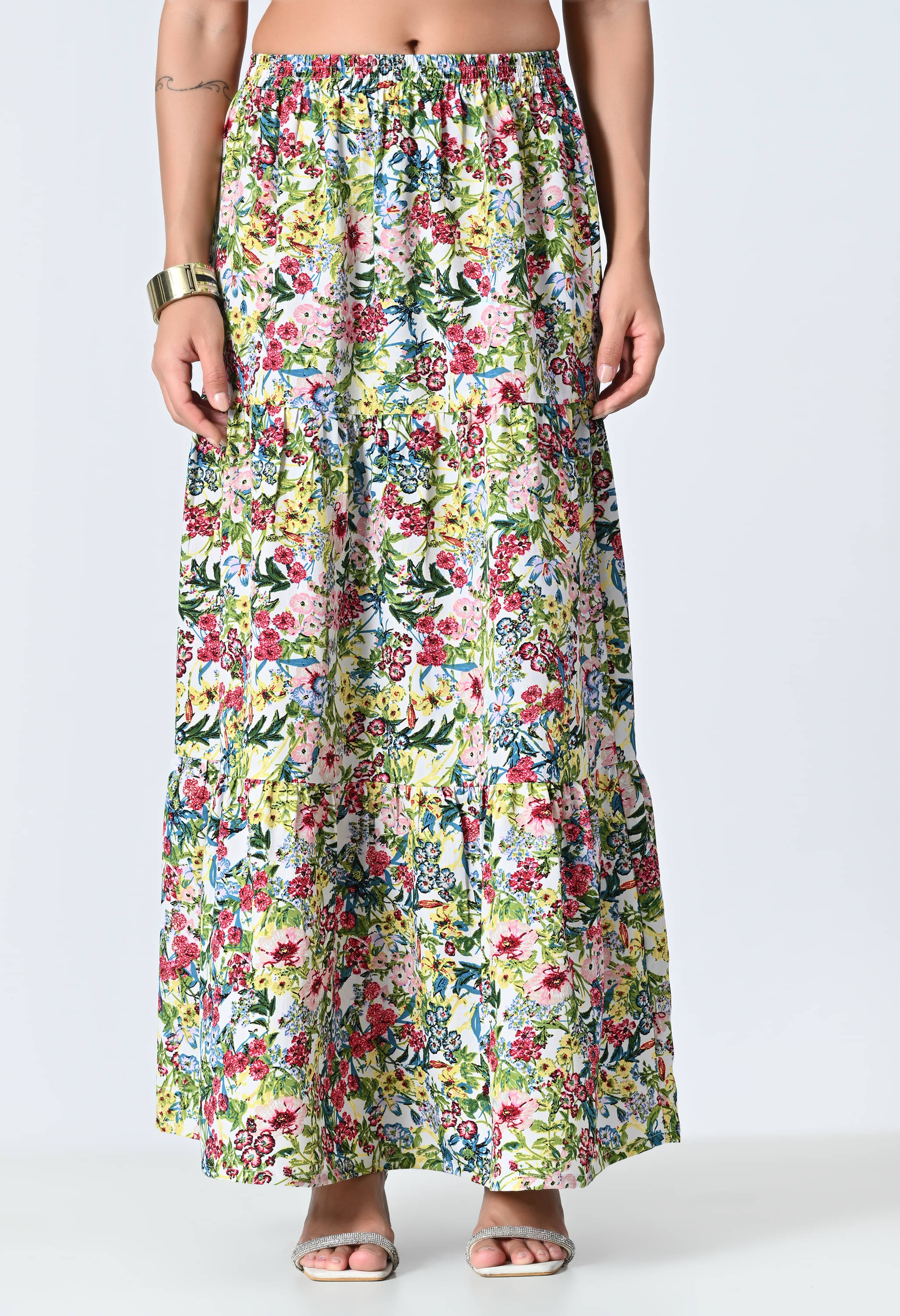     			ALL WAYS YOU Multi Color Crepe Women's Flared Skirt ( Pack of 1 )