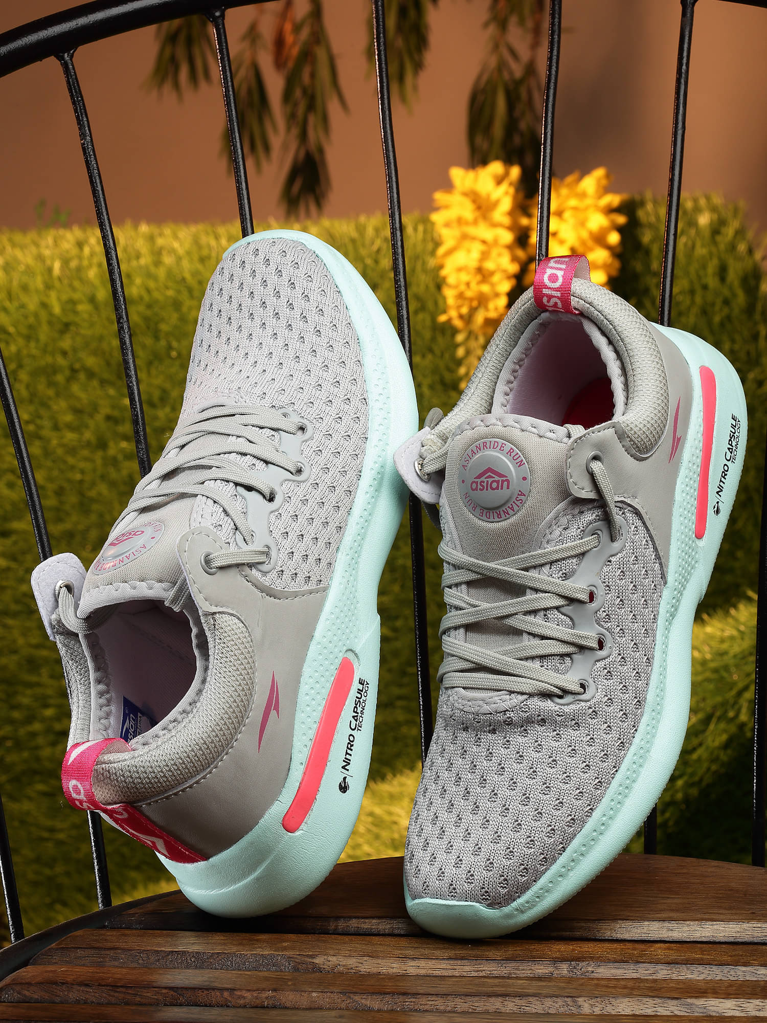     			ASIAN - Gray Women's Running Shoes