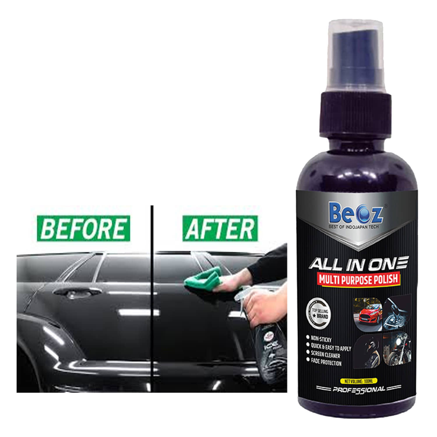 BEOZ - Heavy Cut Metal Polish For All Cars & Motorbikes ( Pack of 1 )