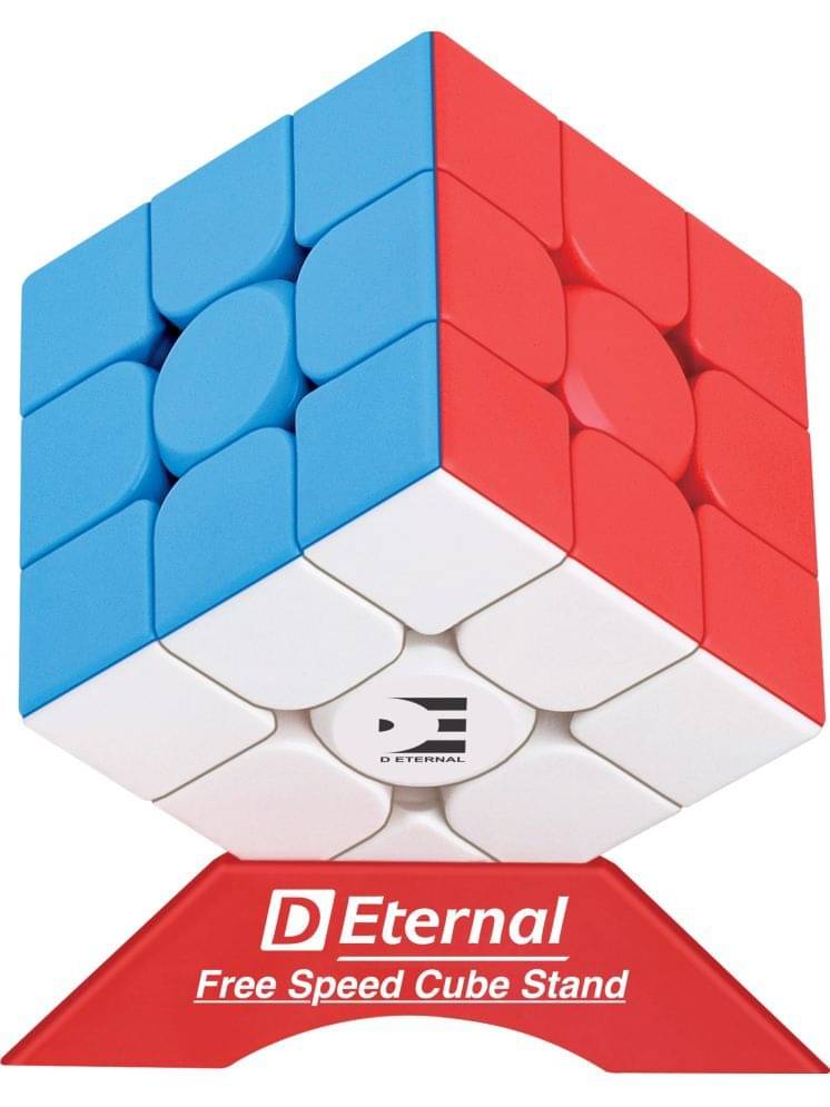 D ETERNAL Cube 3X3 Cube High Speed Stickerless Magic Puzzle Game Toy 3 By 3 With Cube Stand D ETERNAL Cube 3X3 Cube High Speed Stickerless Magic Puzzle Game Toy 3 By 3 With Cube Stand