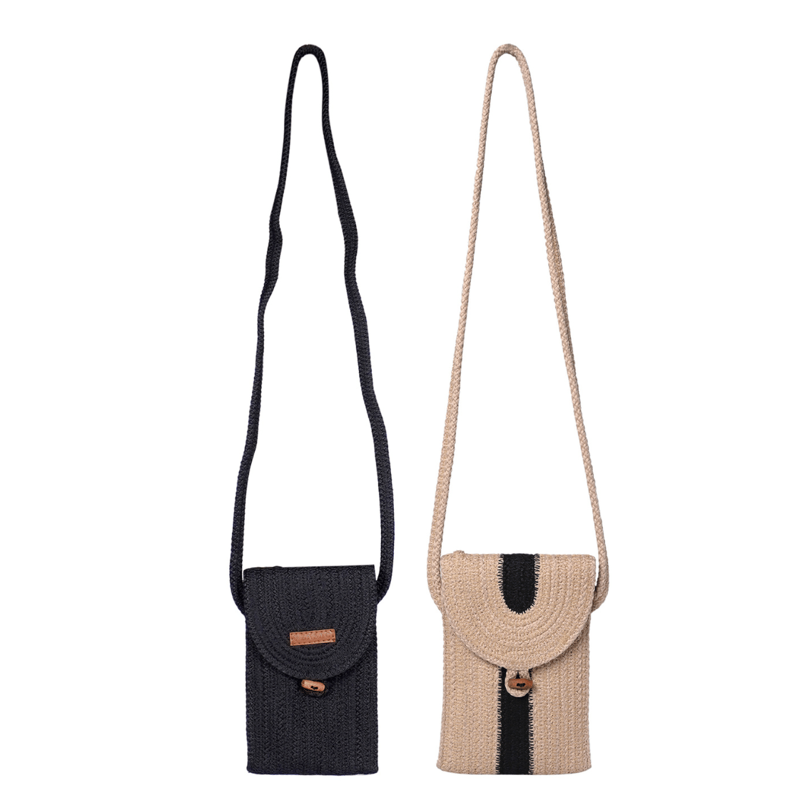     			ENSAC Sling Bag Jute Set of 2 ( Multicolor )