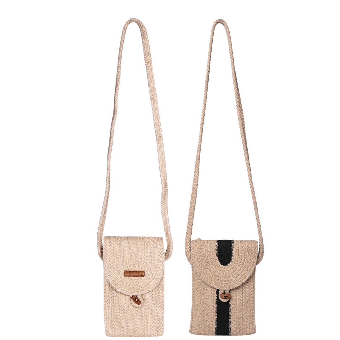     			ENSAC Sling Bag Jute Set of 2 ( Multicolor )