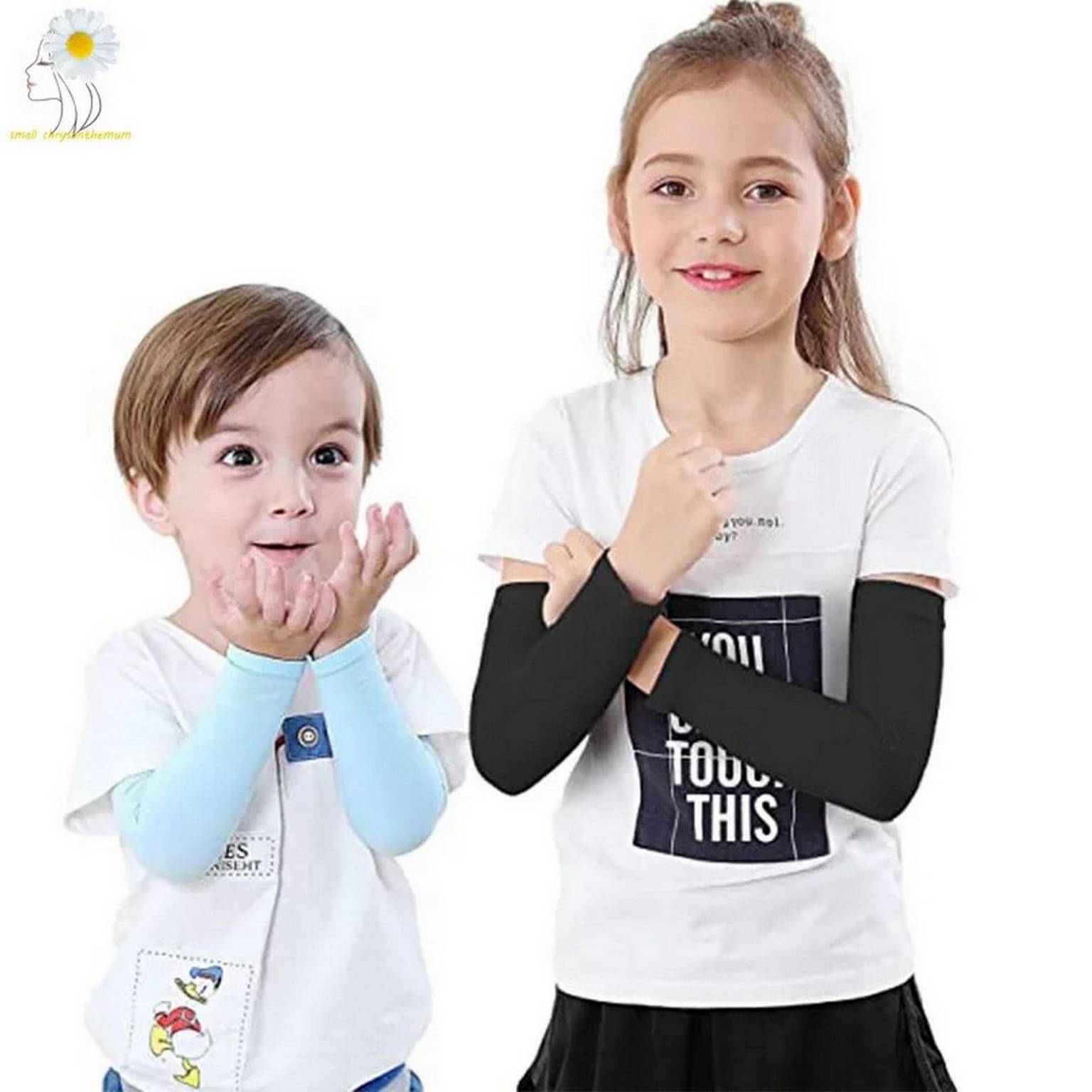     			INFISPACE Boy's Arm Sleeves Pure Cotton Solid Kids's Protection from Sun & Dust| 12 to 15 Years Random Colors (Pack Of-2)