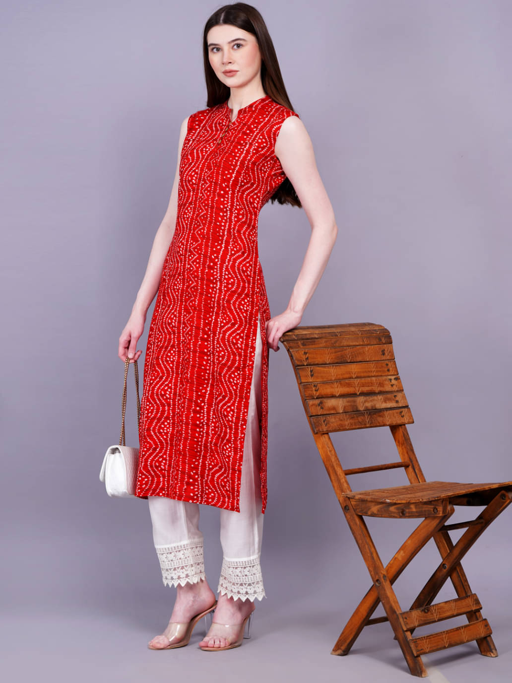 JC4U Cotton Printed Straight Women's Kurti - Red ( Pack of 1 ) JC4U Cotton Printed Straight Women's Kurti - Red ( Pack of 1 )