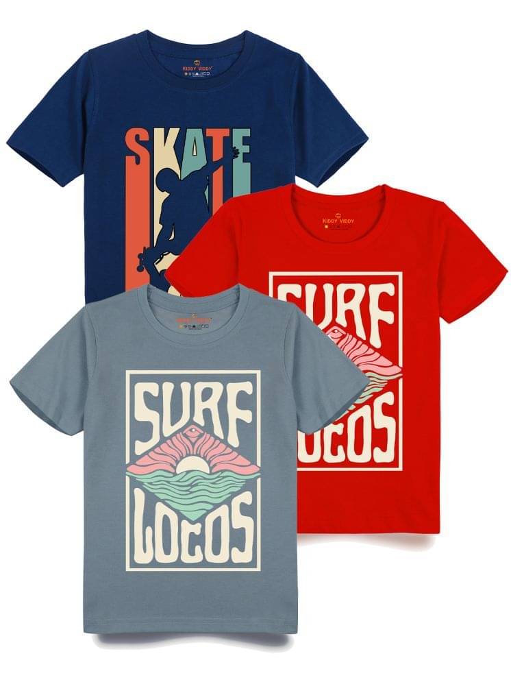     			KIDDY VIDDY Pack of 1 Boys Cotton T-Shirt ( Red )
