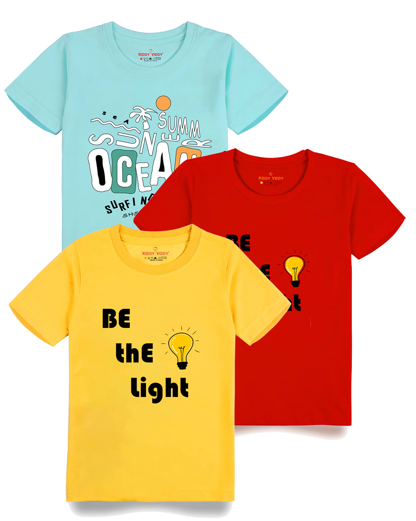     			KIDDY VIDDY Pack of 2 Boys Cotton Polo T-Shirt ( Red )