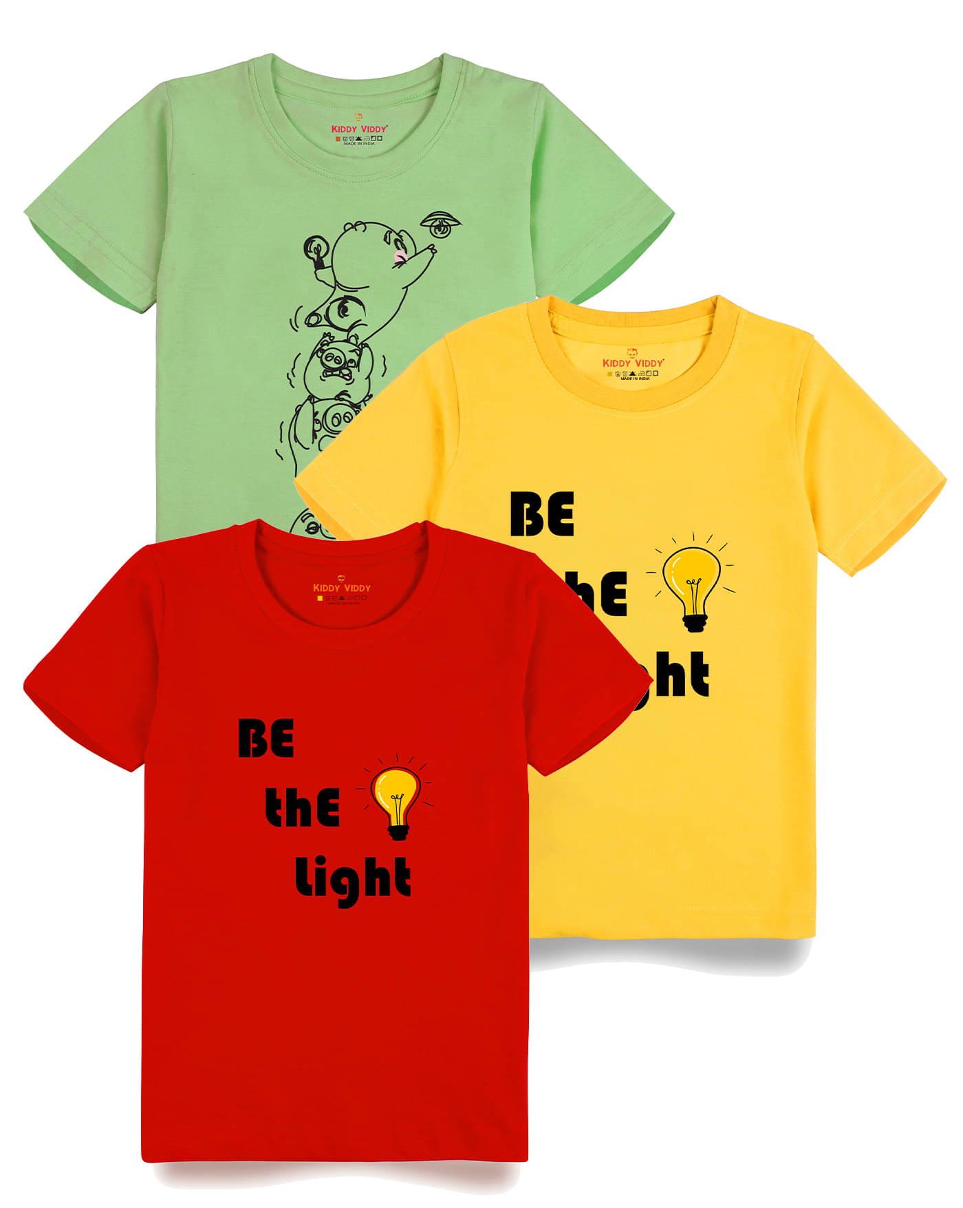     			KIDDY VIDDY Pack of 1 Boys Cotton T-Shirt ( Red )