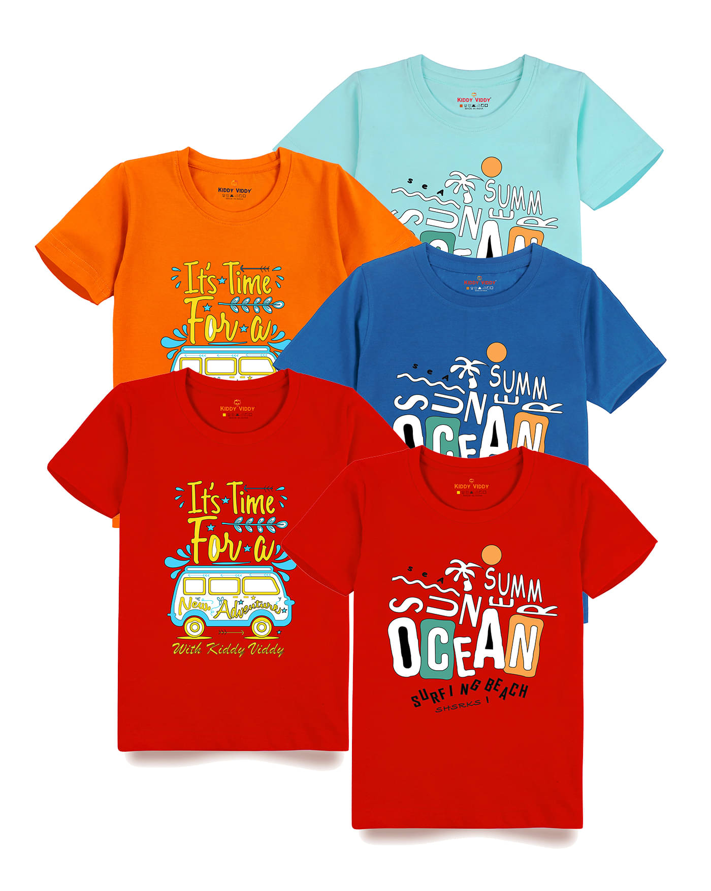     			KIDDY VIDDY Pack of 1 Boys Cotton T-Shirt ( Red )