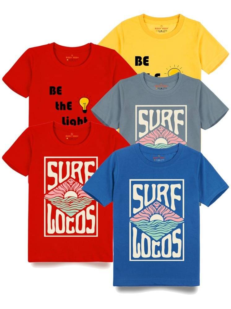     			KIDDY VIDDY Pack of 1 Boys Cotton T-Shirt ( Red )